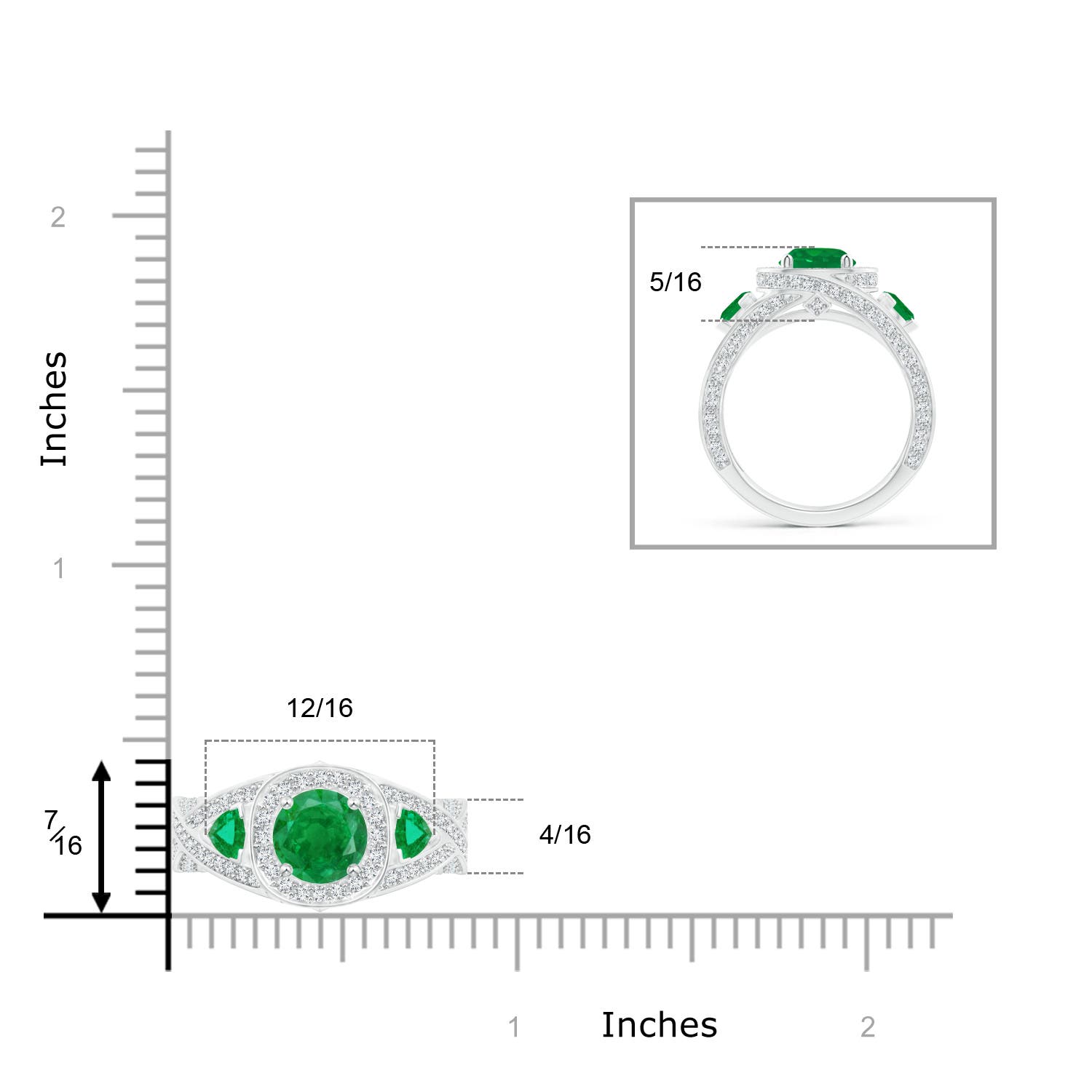 AA - Emerald / 2.59 CT / 14 KT White Gold