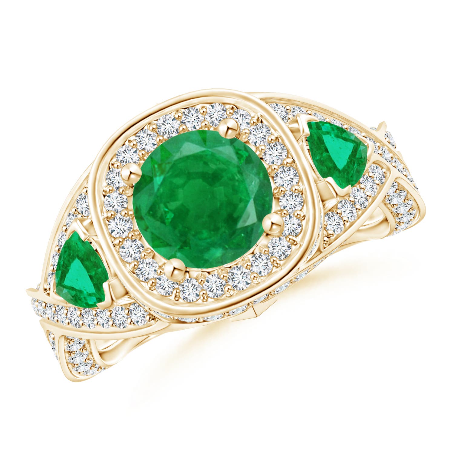 AA - Emerald / 2.59 CT / 14 KT Yellow Gold