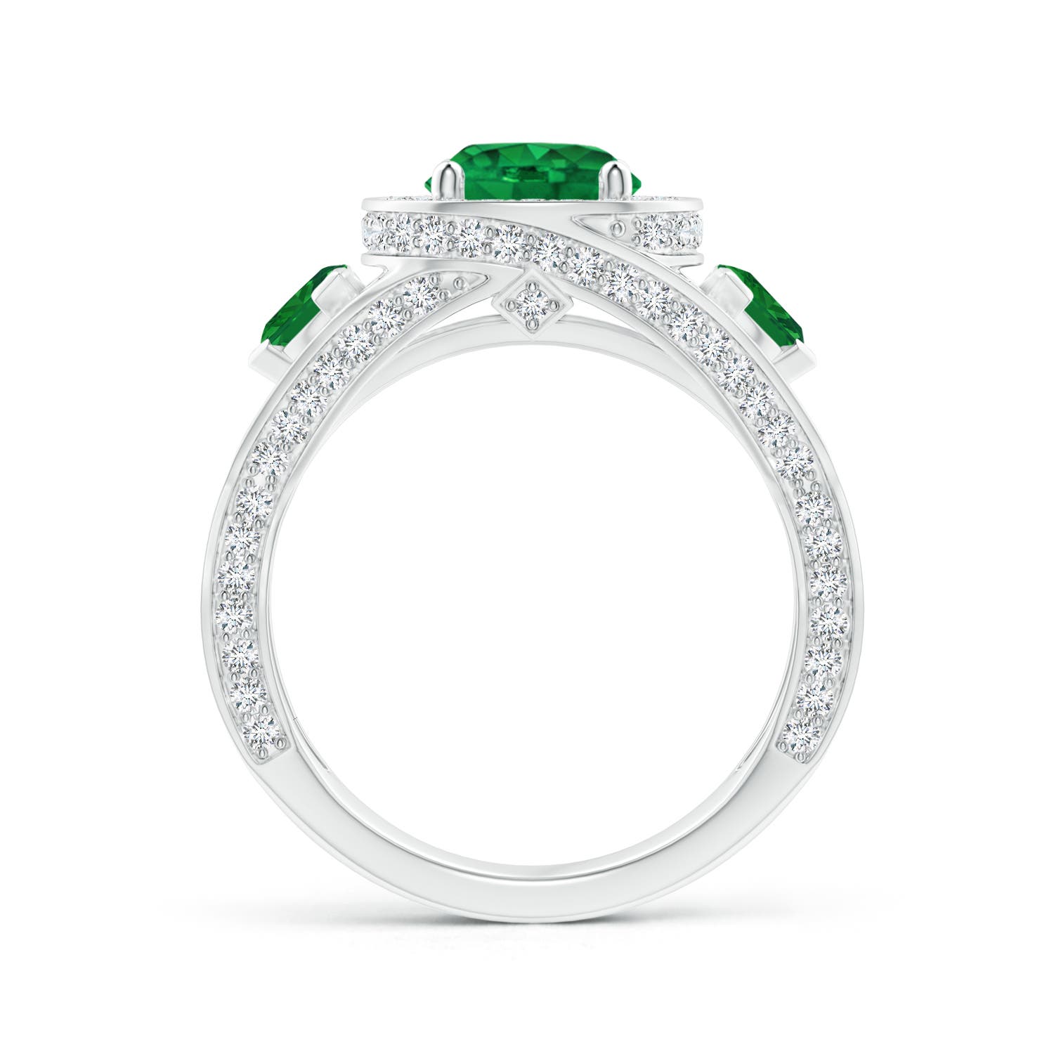 AAA - Emerald / 2.59 CT / 14 KT White Gold