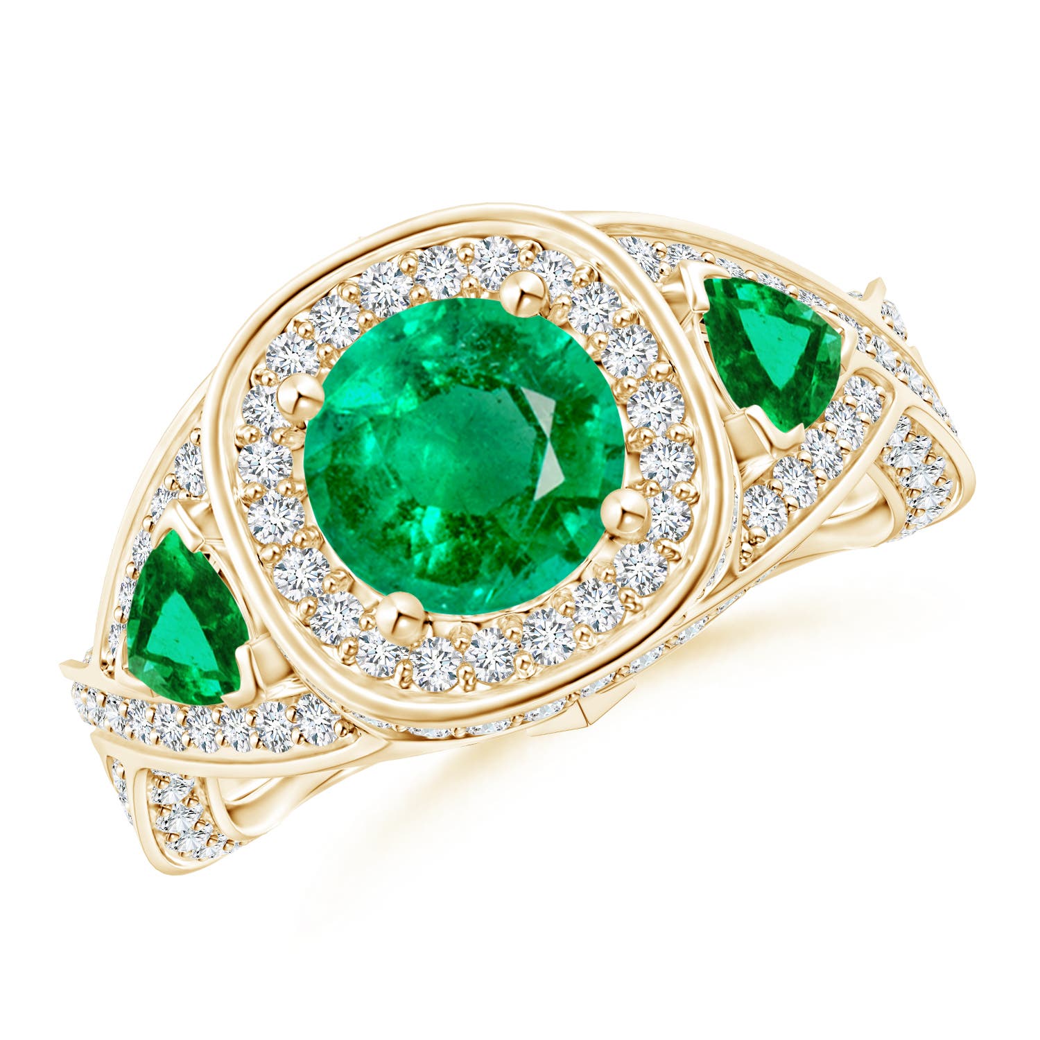 AAA - Emerald / 2.59 CT / 14 KT Yellow Gold