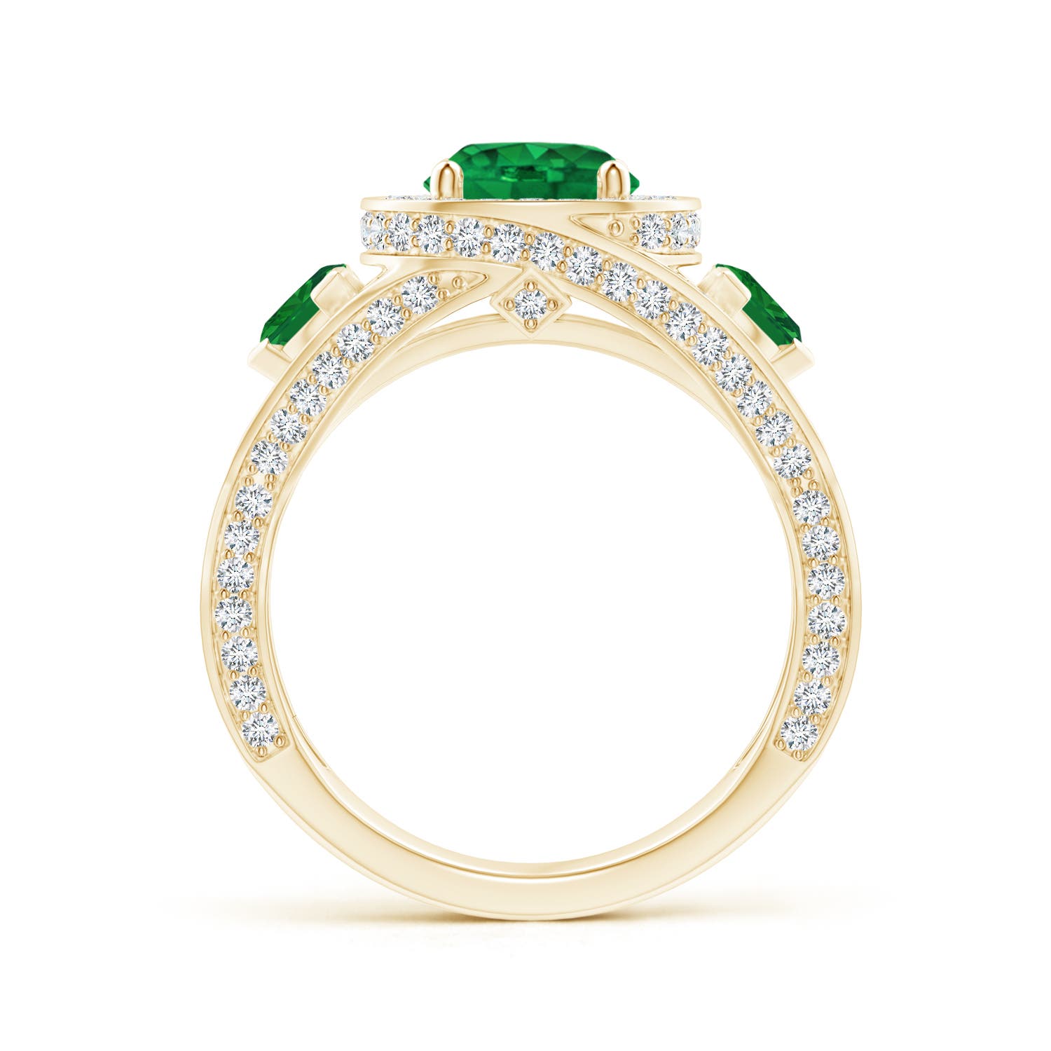 AAA - Emerald / 2.59 CT / 14 KT Yellow Gold