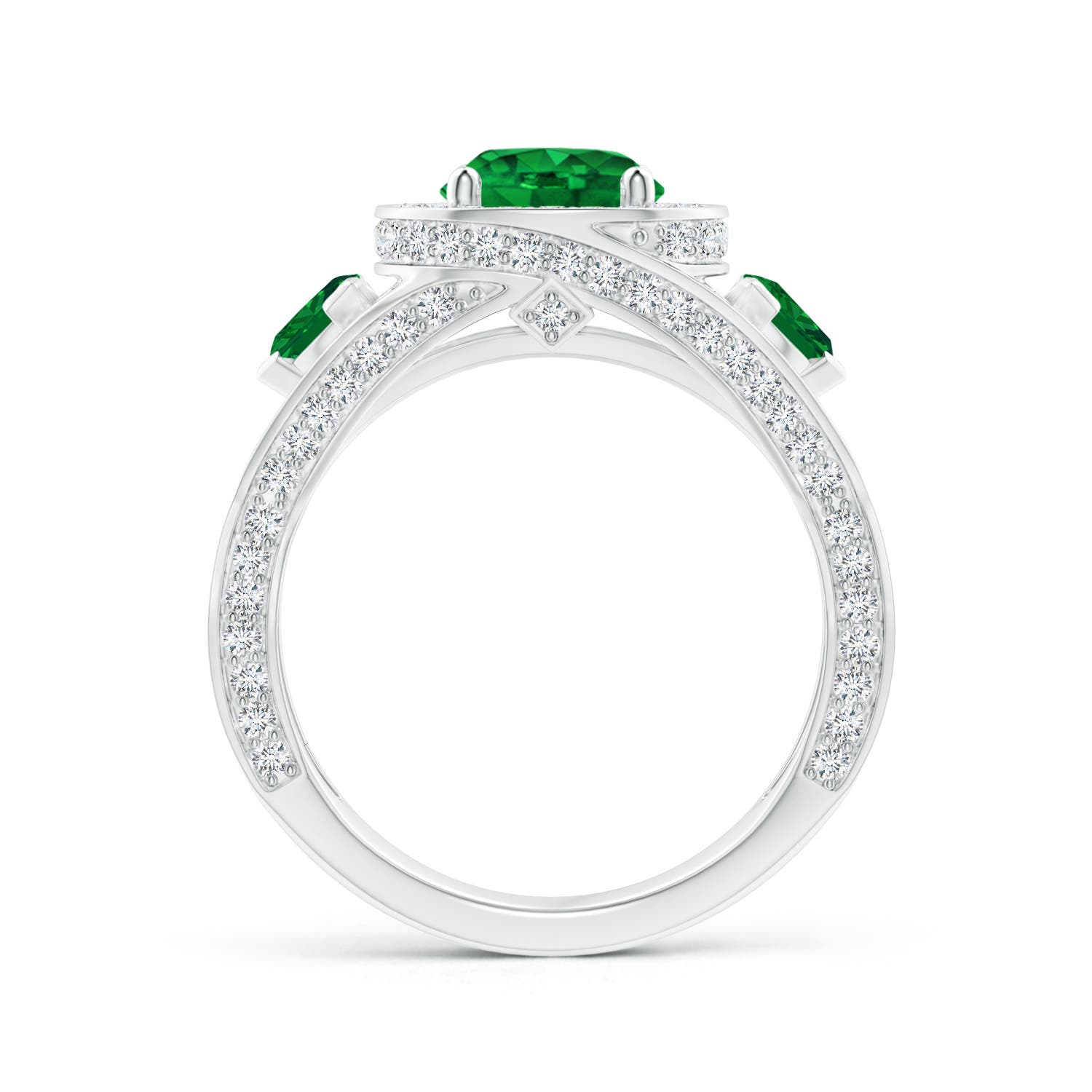 AAAA - Emerald / 2.59 CT / 14 KT White Gold