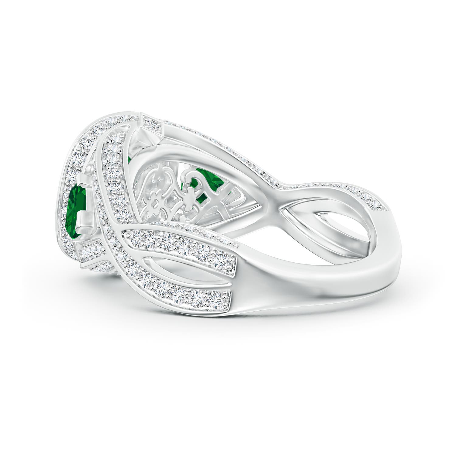 AAAA - Emerald / 2.59 CT / 14 KT White Gold