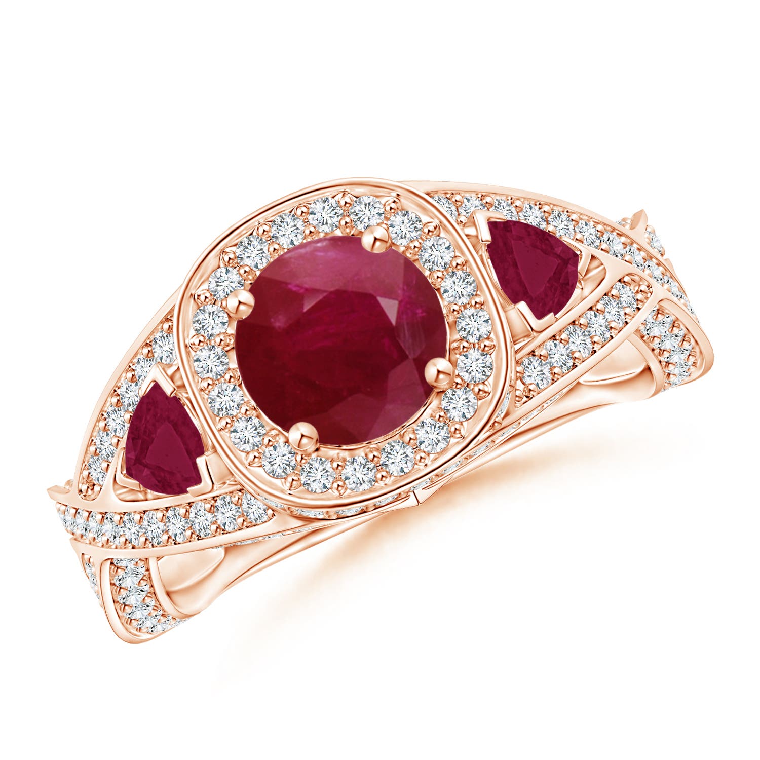 A - Ruby / 2.21 CT / 14 KT Rose Gold