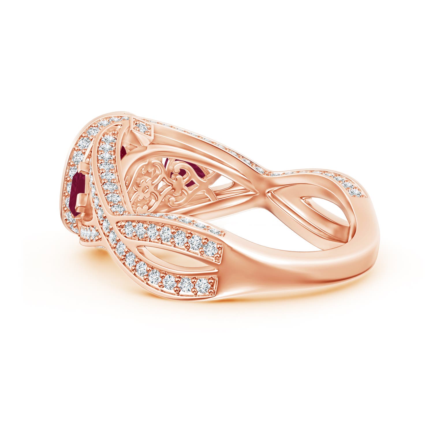 A - Ruby / 2.21 CT / 14 KT Rose Gold