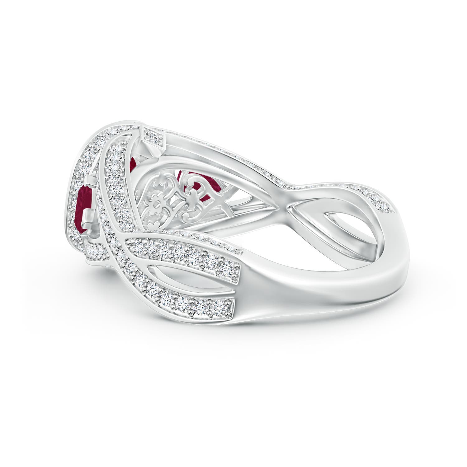 A - Ruby / 2.21 CT / 14 KT White Gold