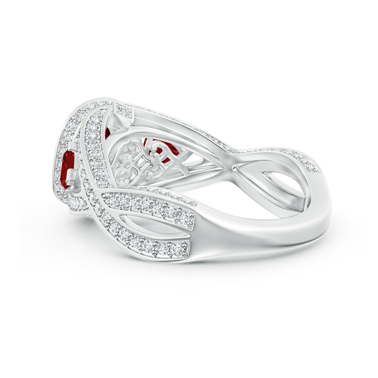 AAAA - Ruby / 2.21 CT / 14 KT White Gold