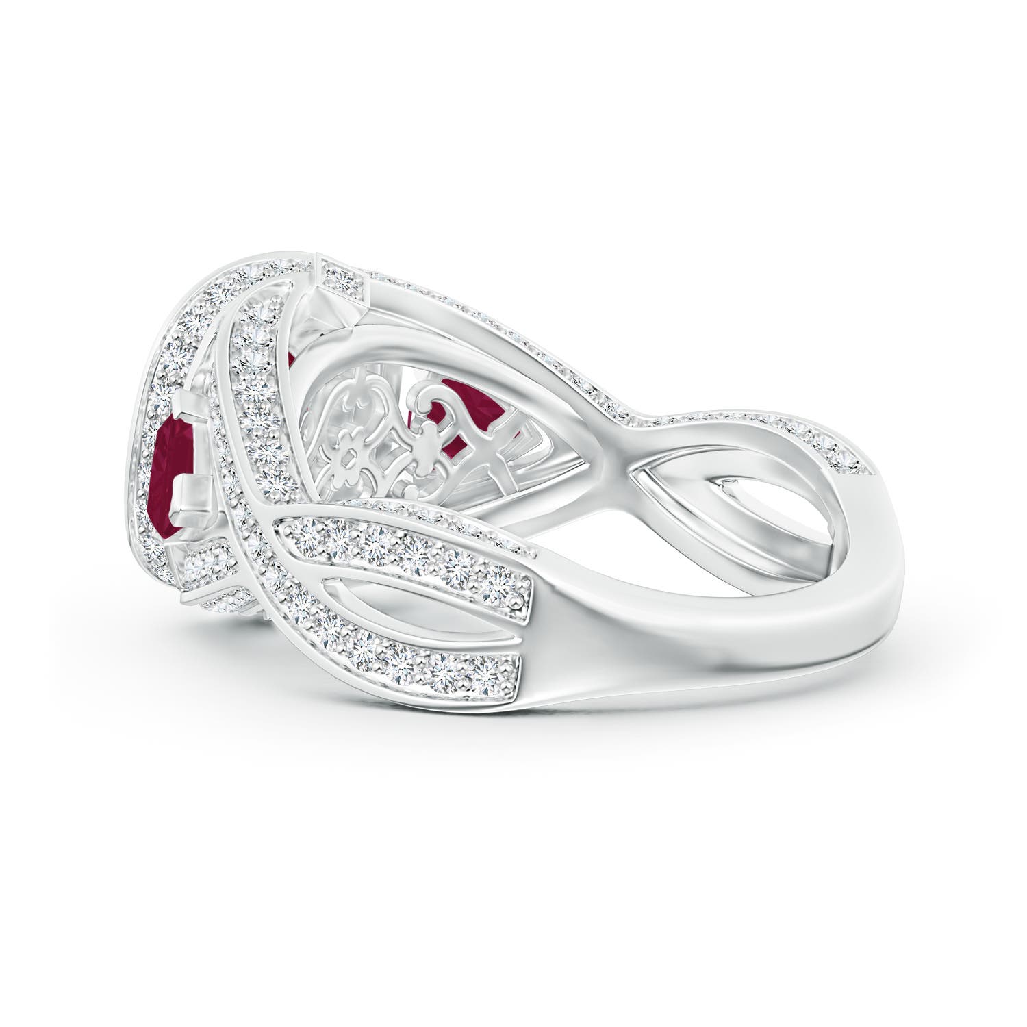 A - Ruby / 2.85 CT / 14 KT White Gold