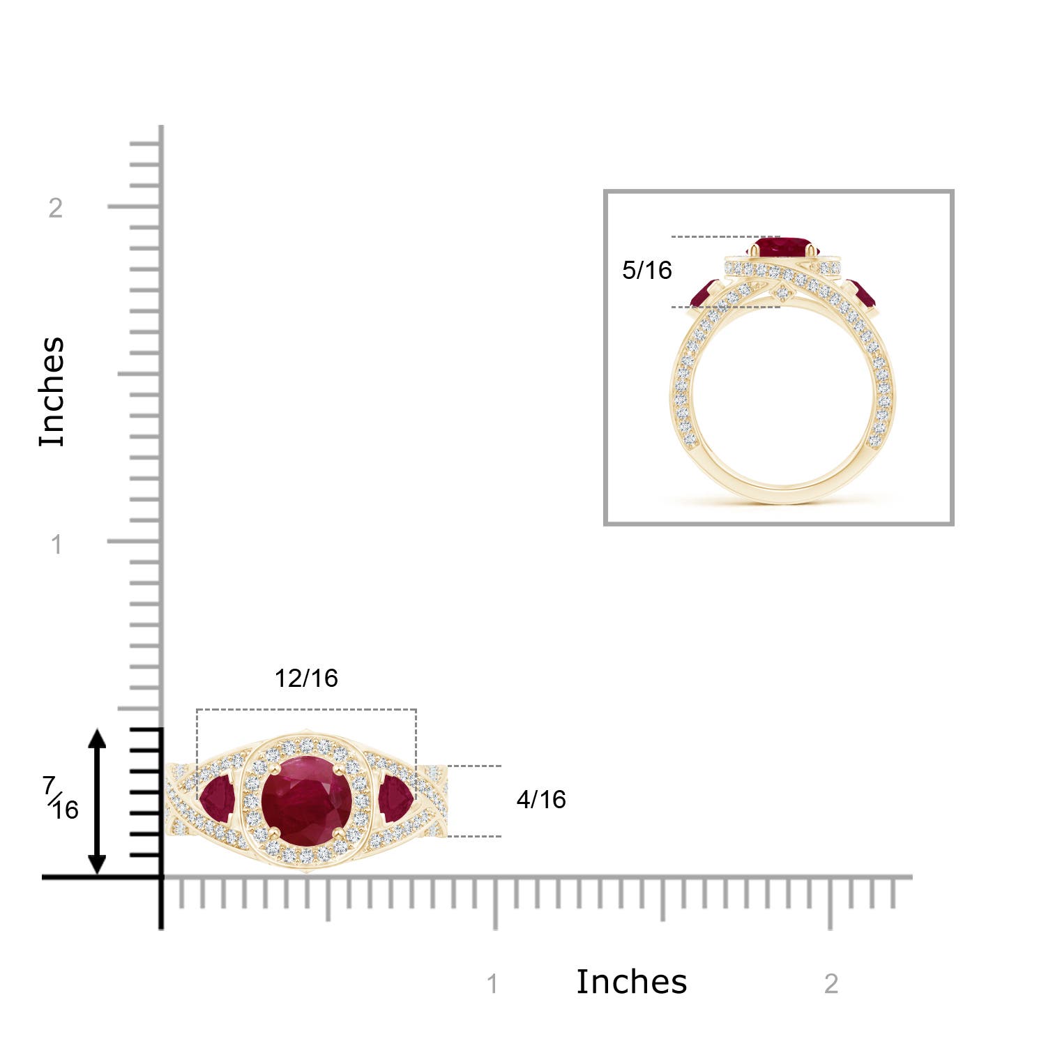 A - Ruby / 2.85 CT / 14 KT Yellow Gold