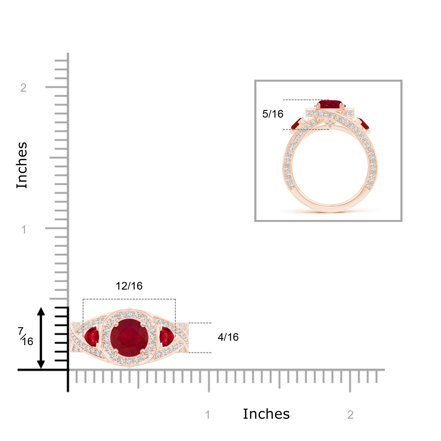 AA - Ruby / 2.85 CT / 14 KT Rose Gold