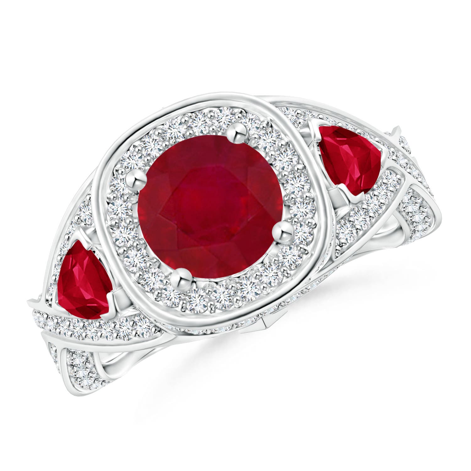 AA - Ruby / 2.85 CT / 14 KT White Gold