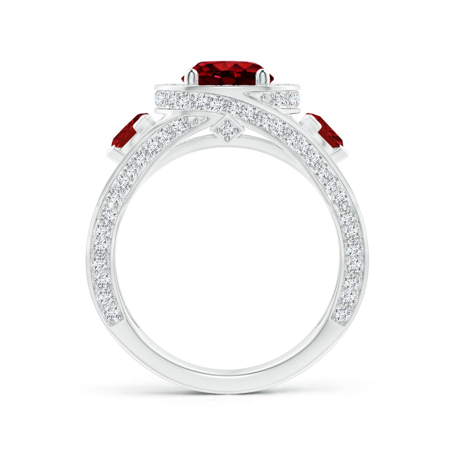 AAAA - Ruby / 2.85 CT / 14 KT White Gold