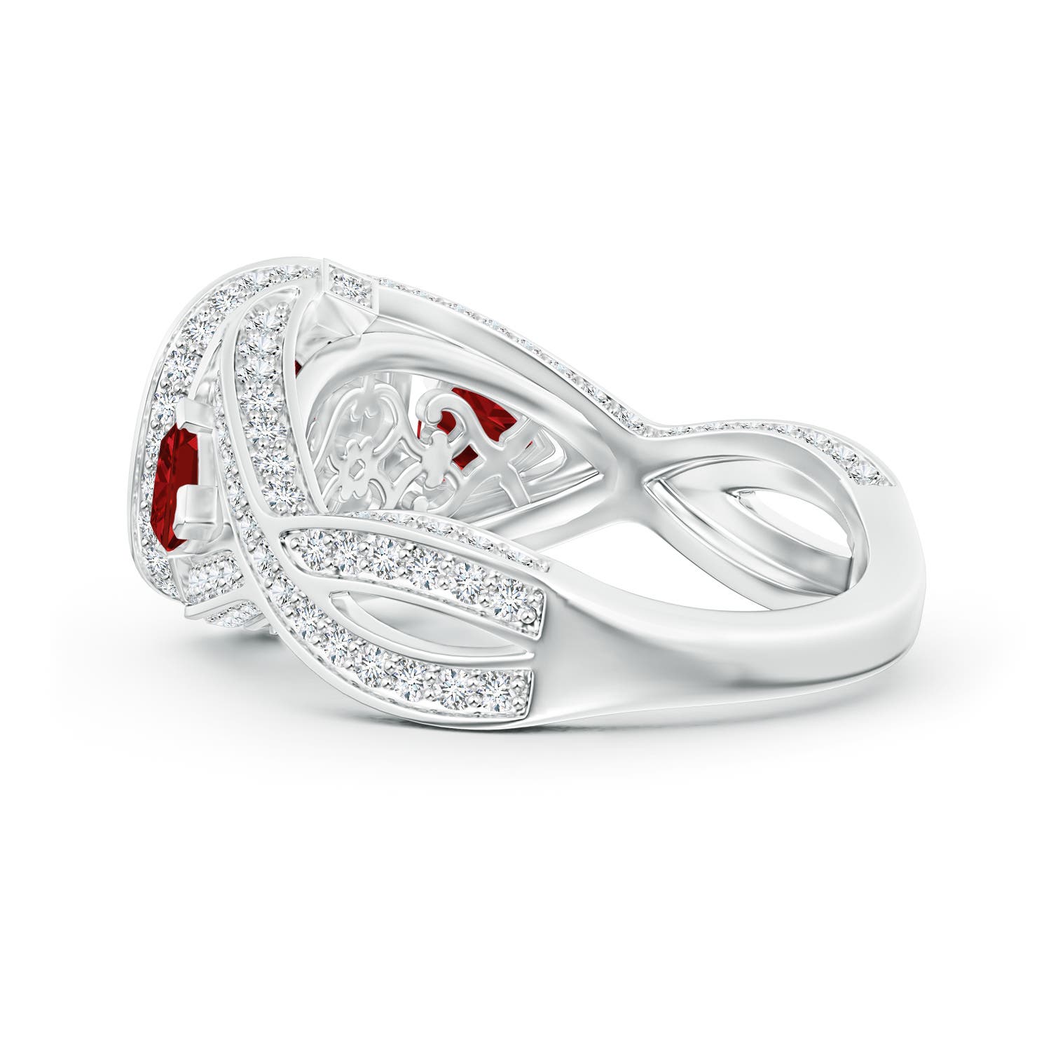 AAAA - Ruby / 2.85 CT / 14 KT White Gold