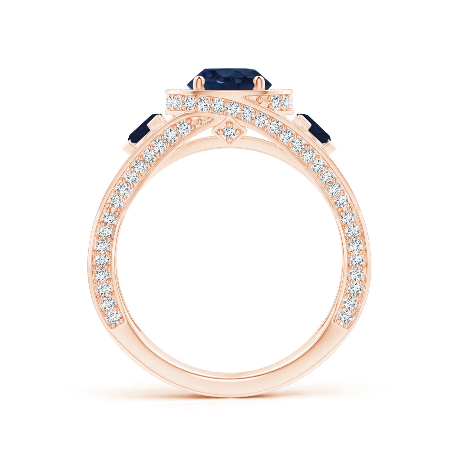 AA - Blue Sapphire / 2.25 CT / 14 KT Rose Gold