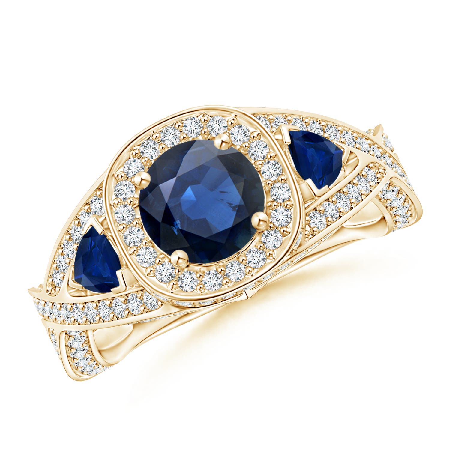 AA - Blue Sapphire / 2.25 CT / 14 KT Yellow Gold