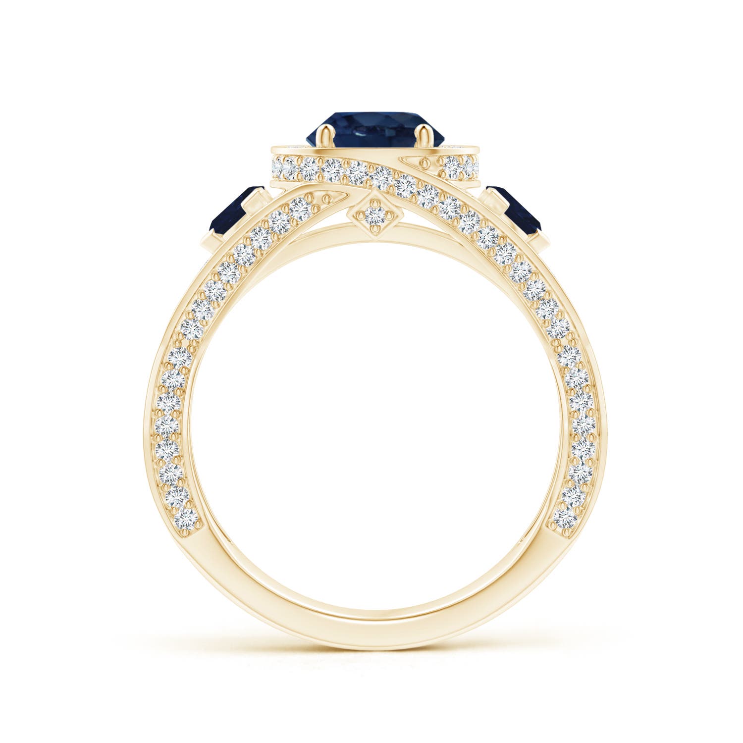 AA - Blue Sapphire / 2.25 CT / 14 KT Yellow Gold