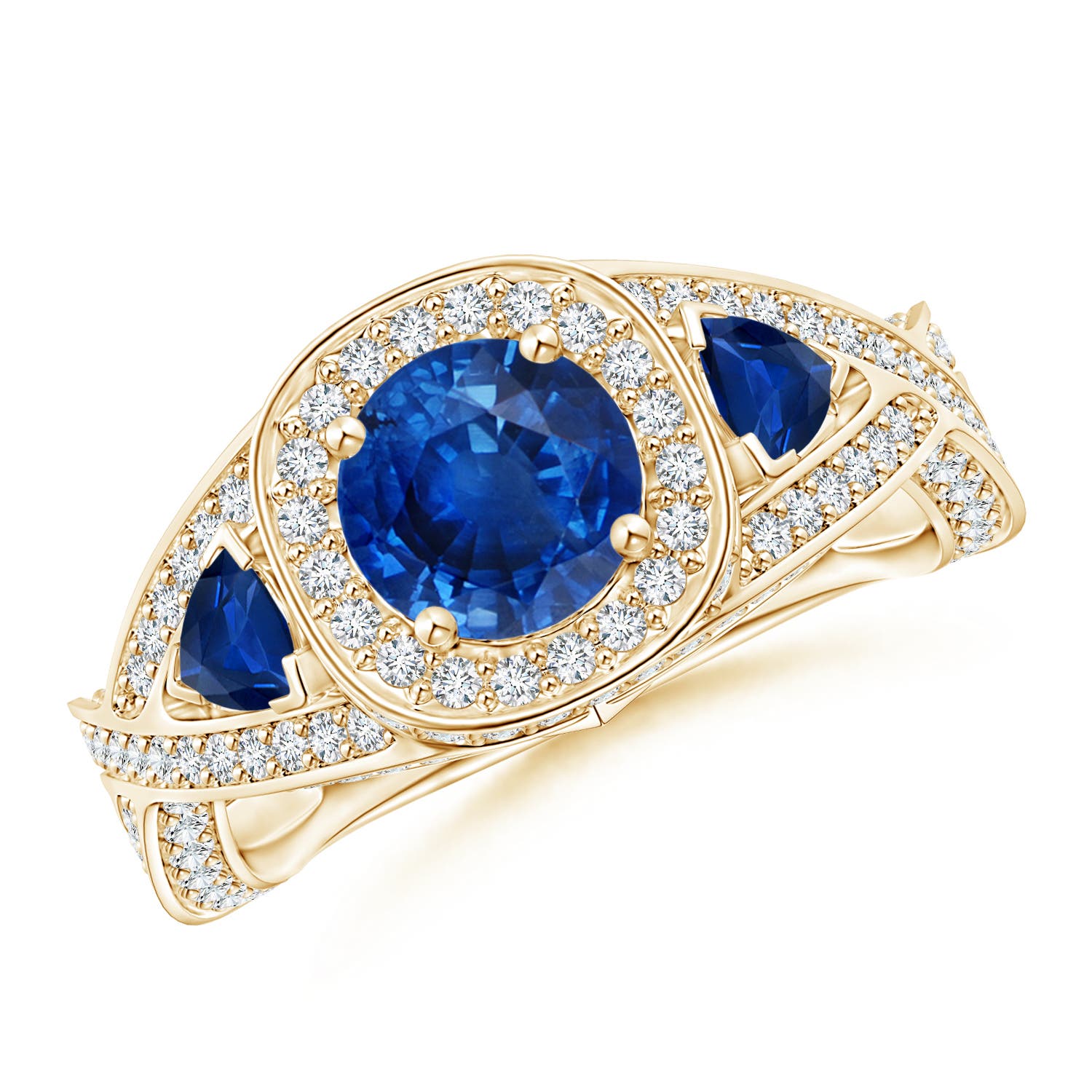 AAA - Blue Sapphire / 2.25 CT / 14 KT Yellow Gold