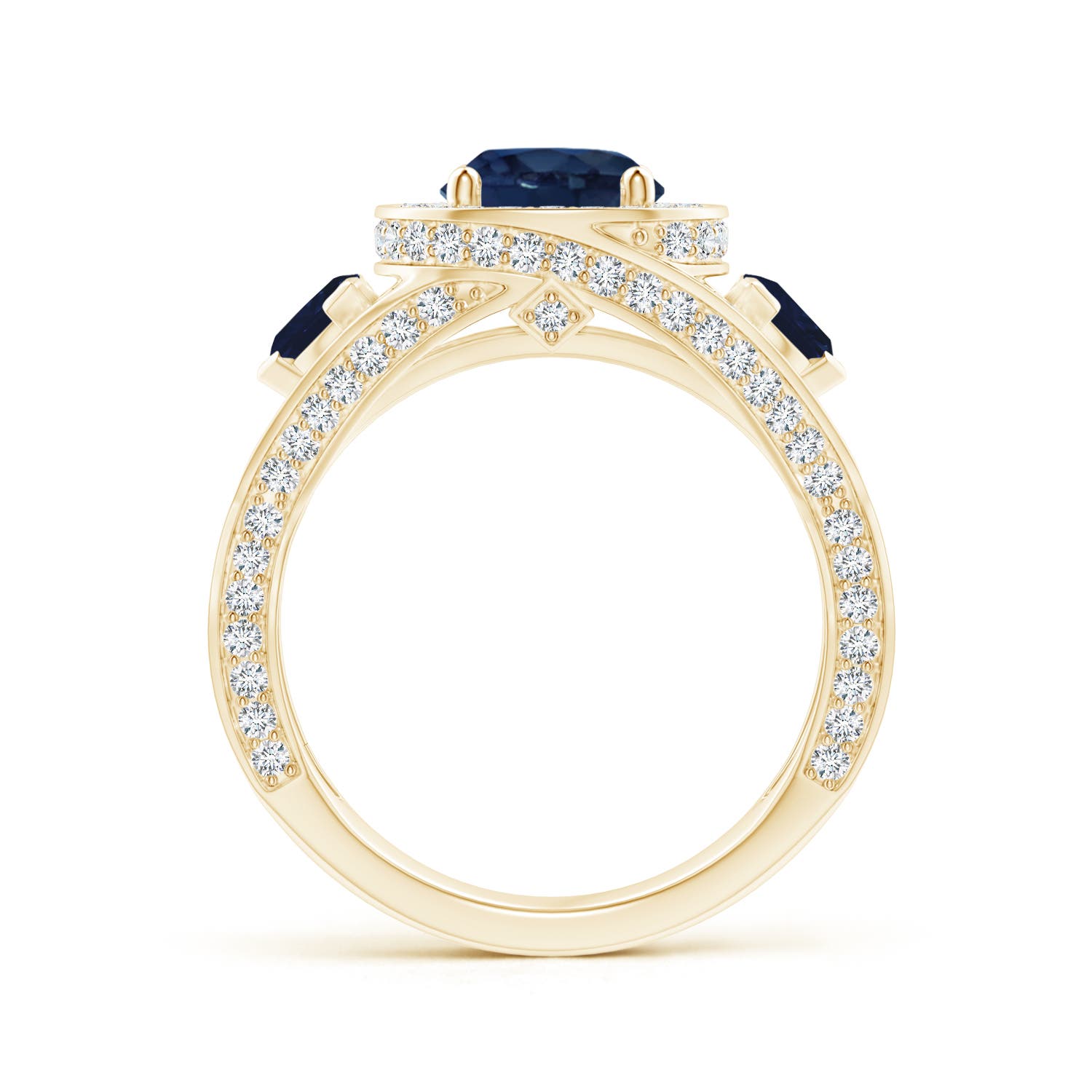 AA - Blue Sapphire / 3.15 CT / 14 KT Yellow Gold