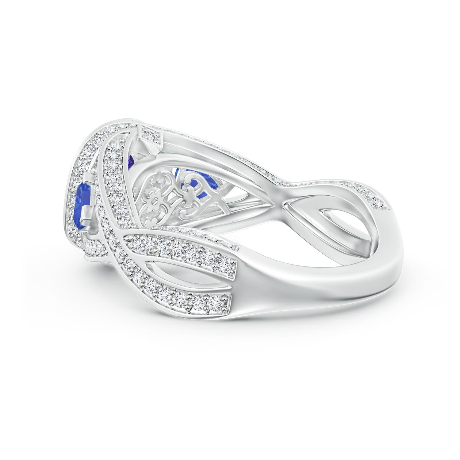 AA - Tanzanite / 1.99 CT / 14 KT White Gold