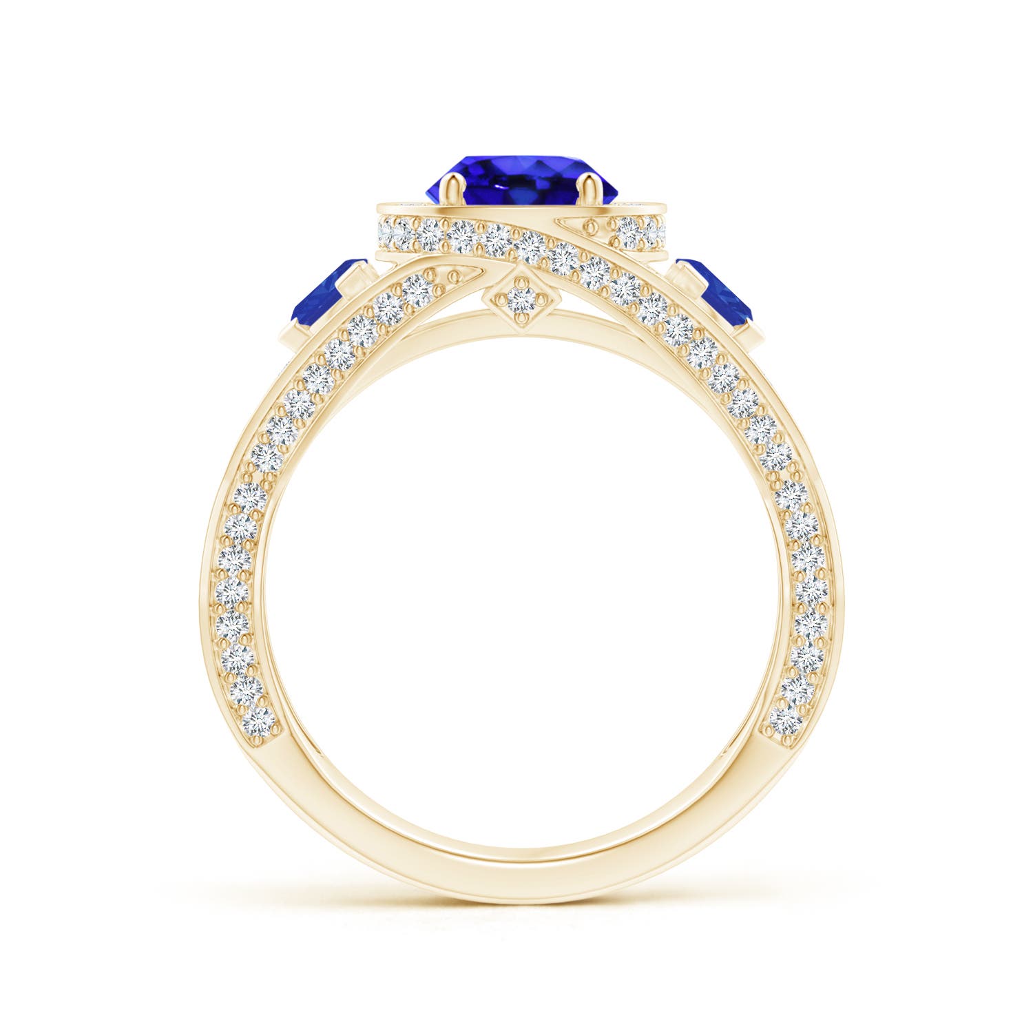 AAA - Tanzanite / 1.99 CT / 14 KT Yellow Gold