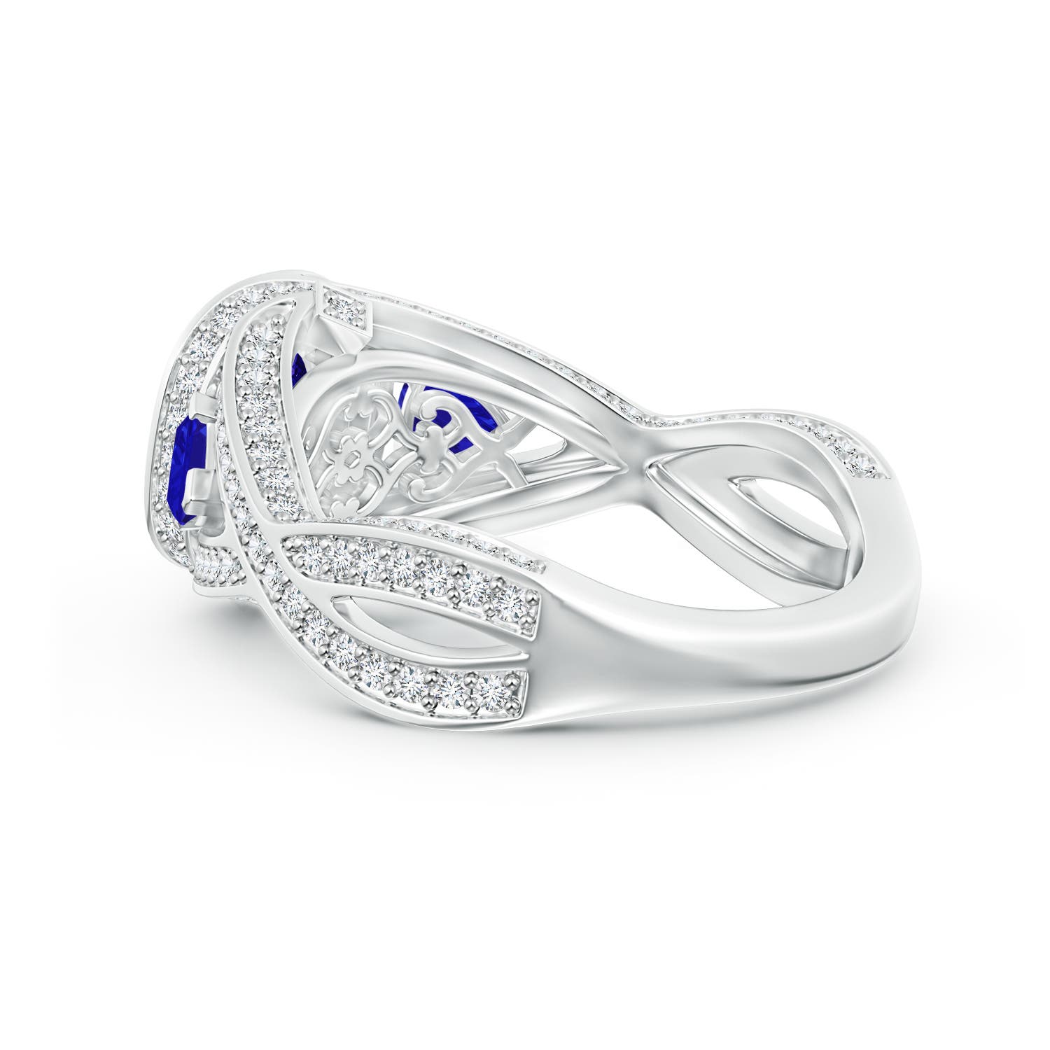 AAAA - Tanzanite / 1.99 CT / 14 KT White Gold