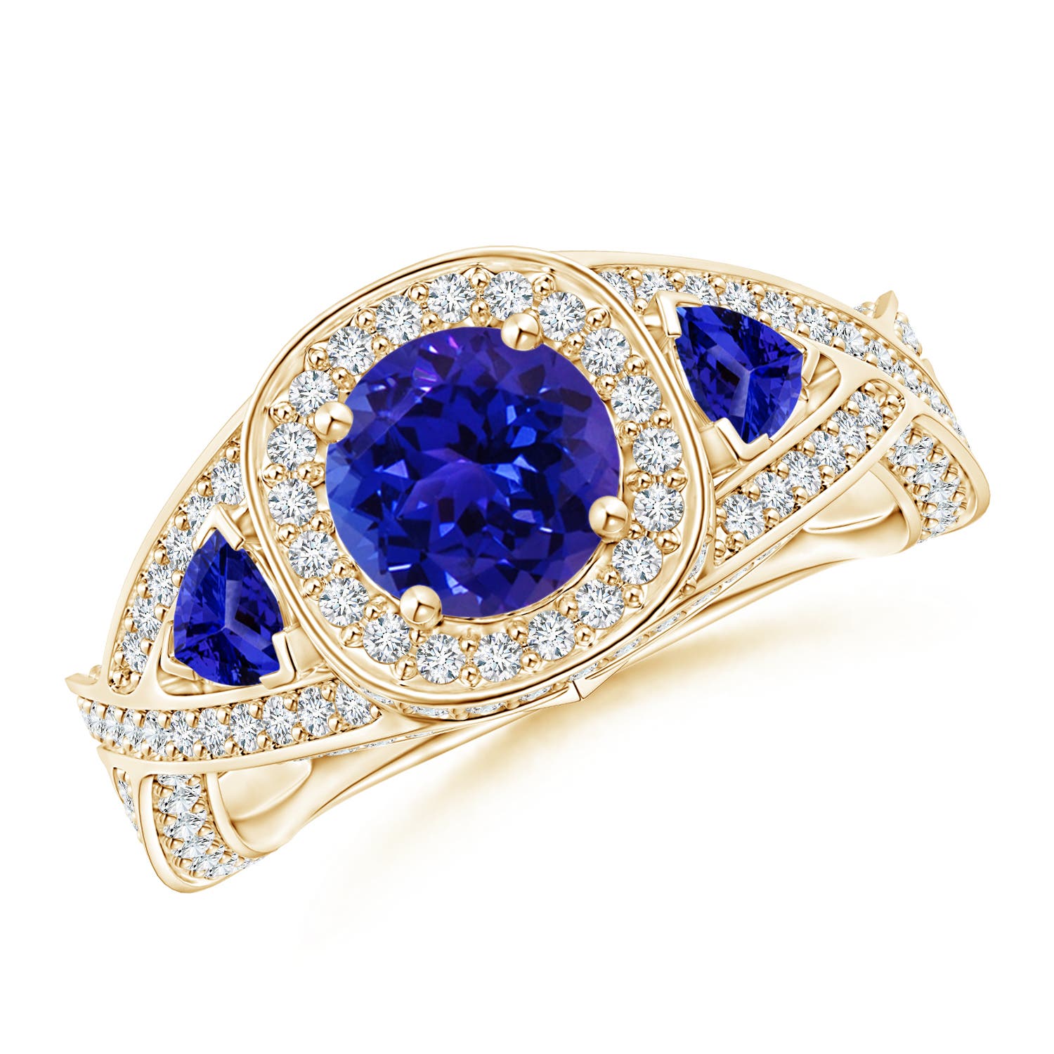 AAAA - Tanzanite / 1.99 CT / 14 KT Yellow Gold