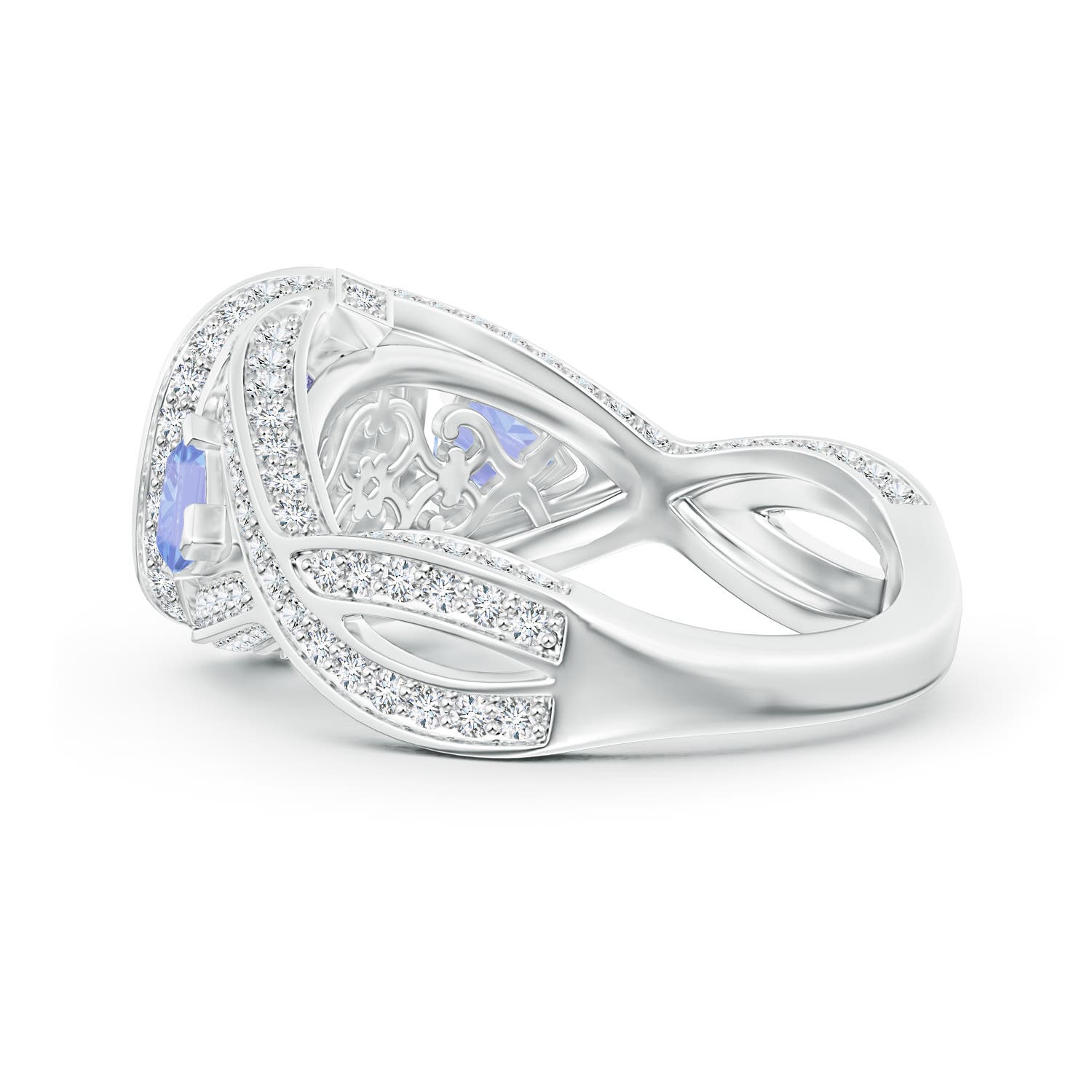 A - Tanzanite / 2.8 CT / 14 KT White Gold