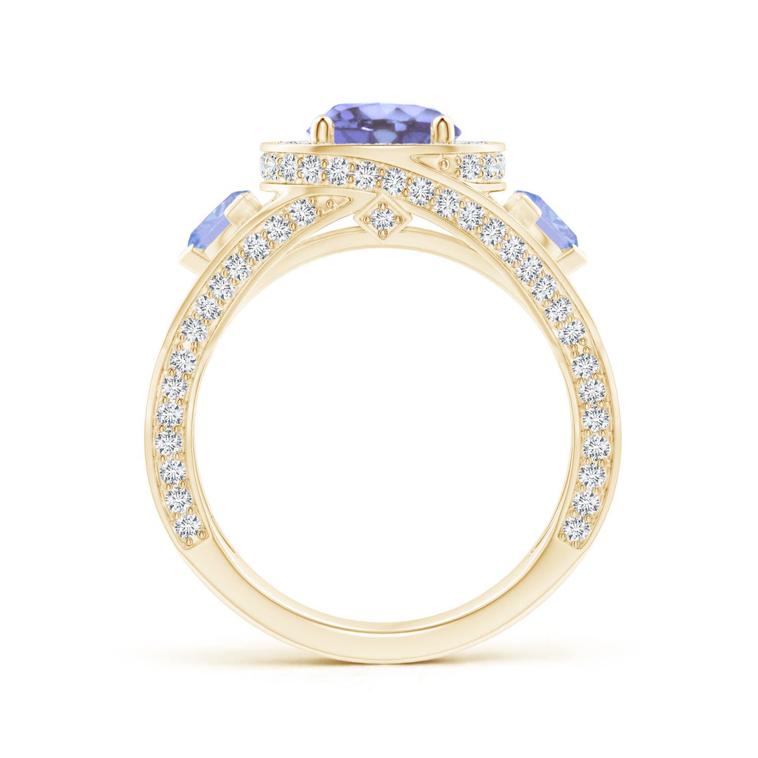 A - Tanzanite / 2.8 CT / 14 KT Yellow Gold