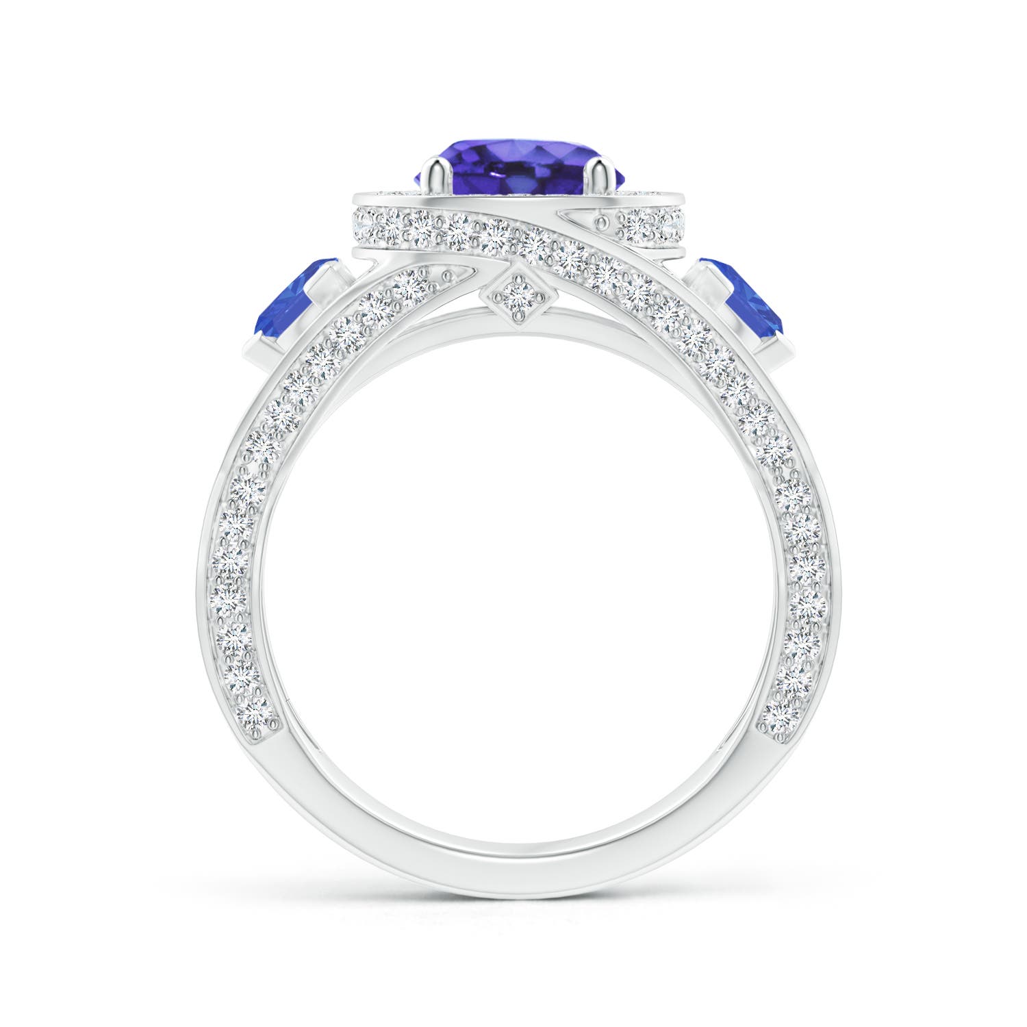 AA - Tanzanite / 2.8 CT / 14 KT White Gold