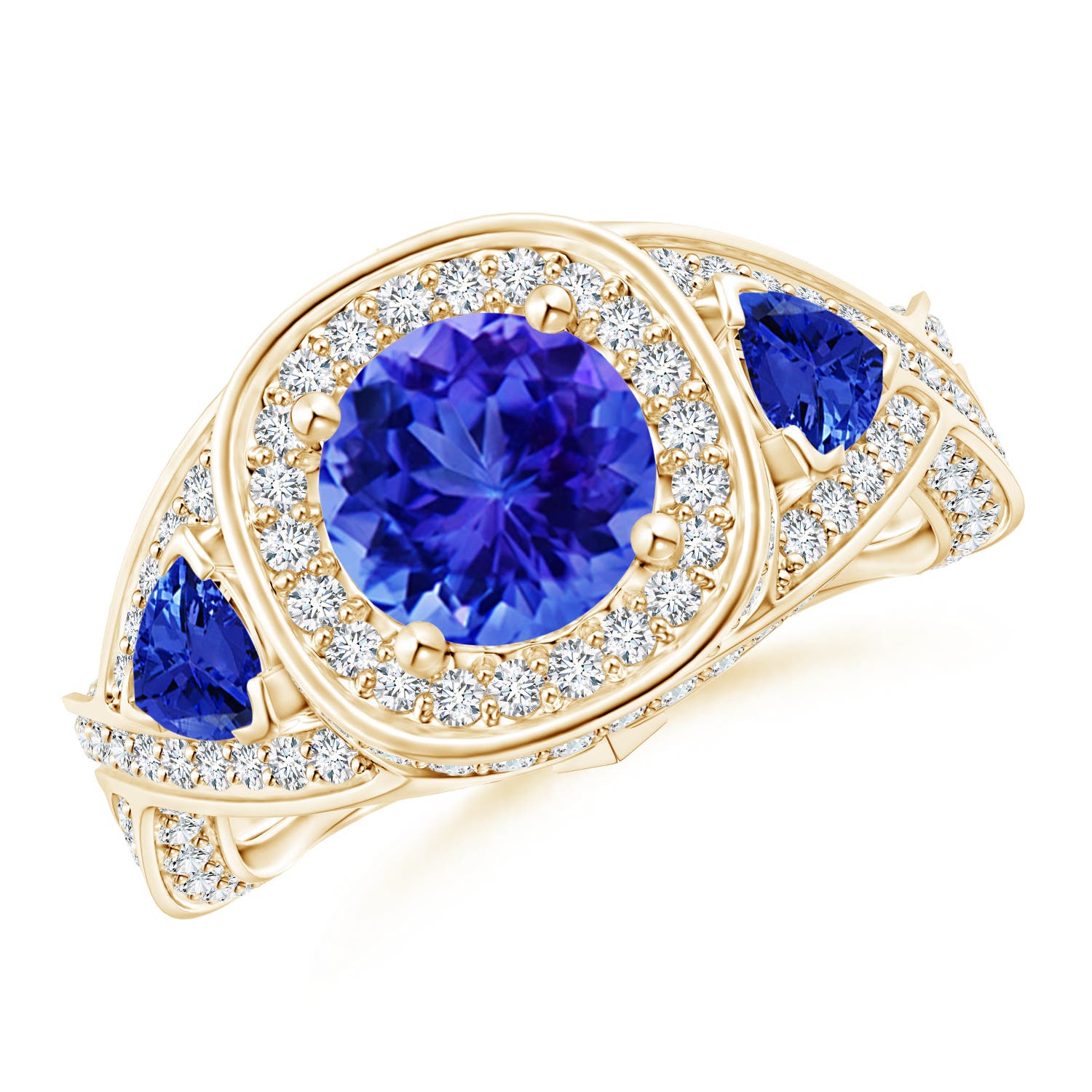 AAA - Tanzanite / 2.8 CT / 14 KT Yellow Gold