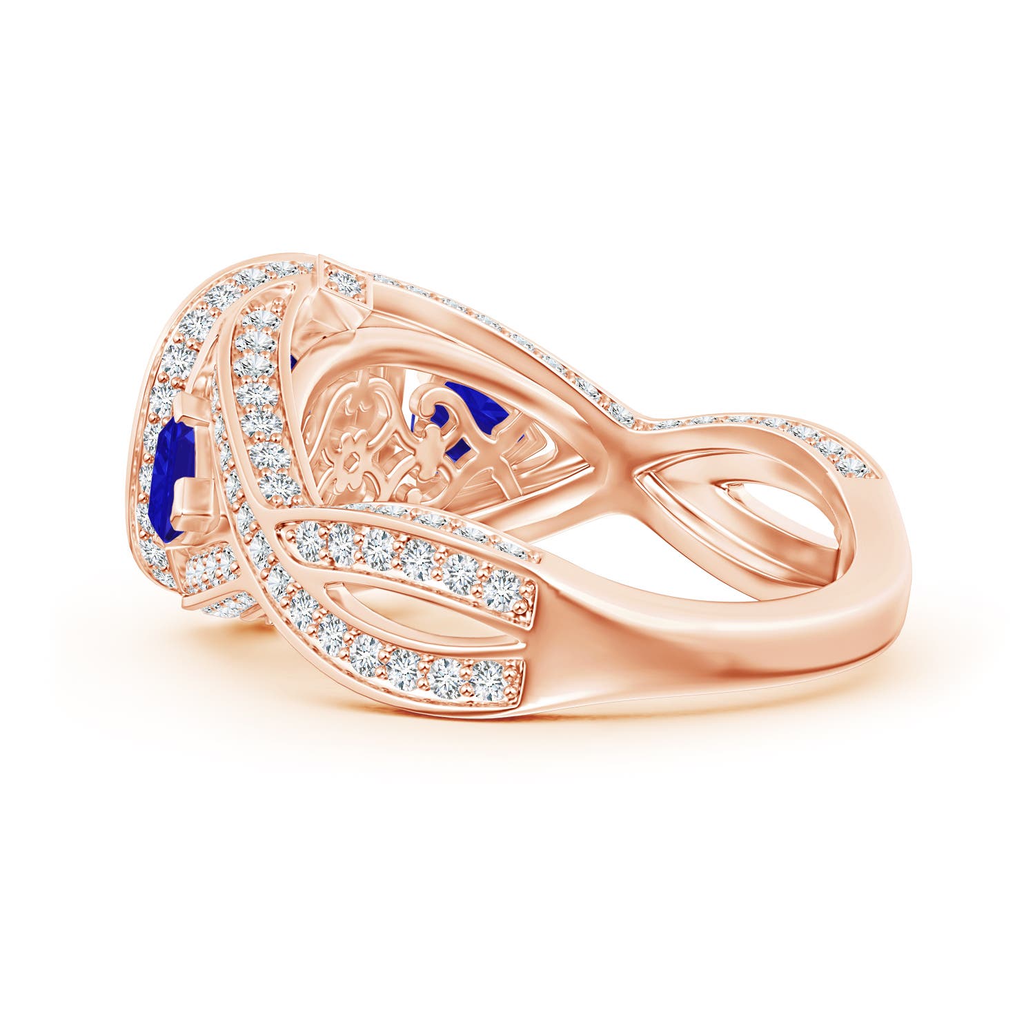 AAAA - Tanzanite / 2.8 CT / 14 KT Rose Gold