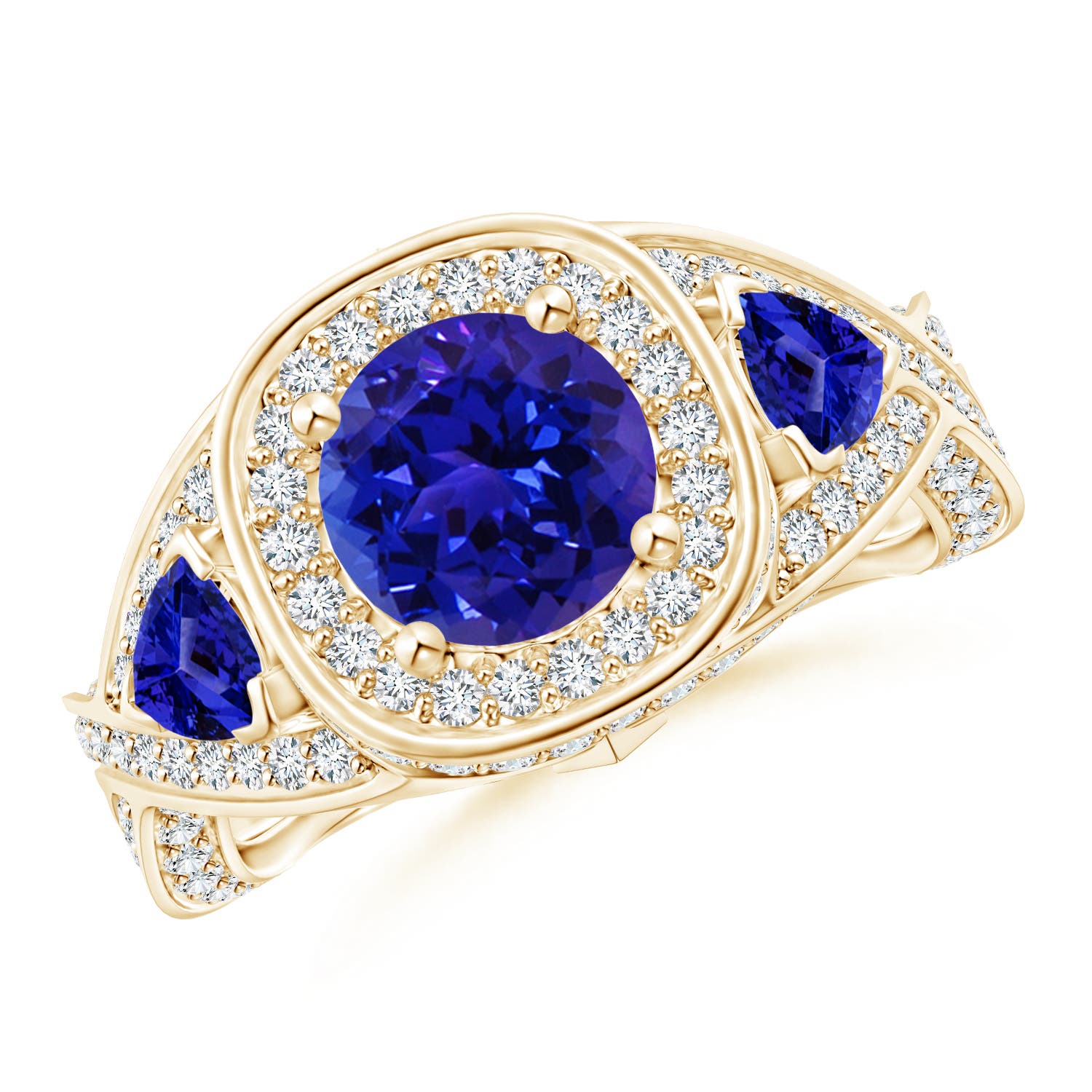 AAAA - Tanzanite / 2.8 CT / 14 KT Yellow Gold