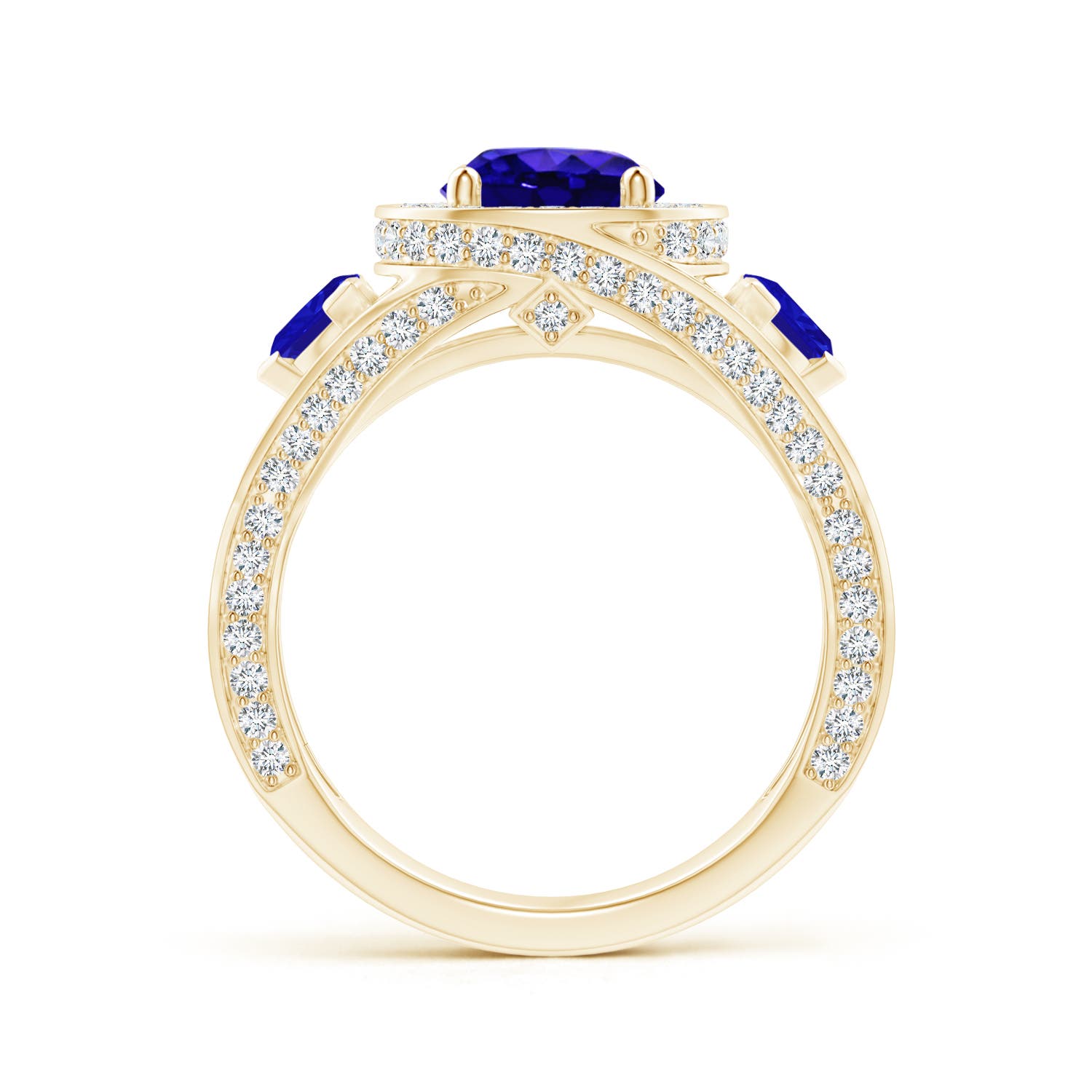 AAAA - Tanzanite / 2.8 CT / 14 KT Yellow Gold