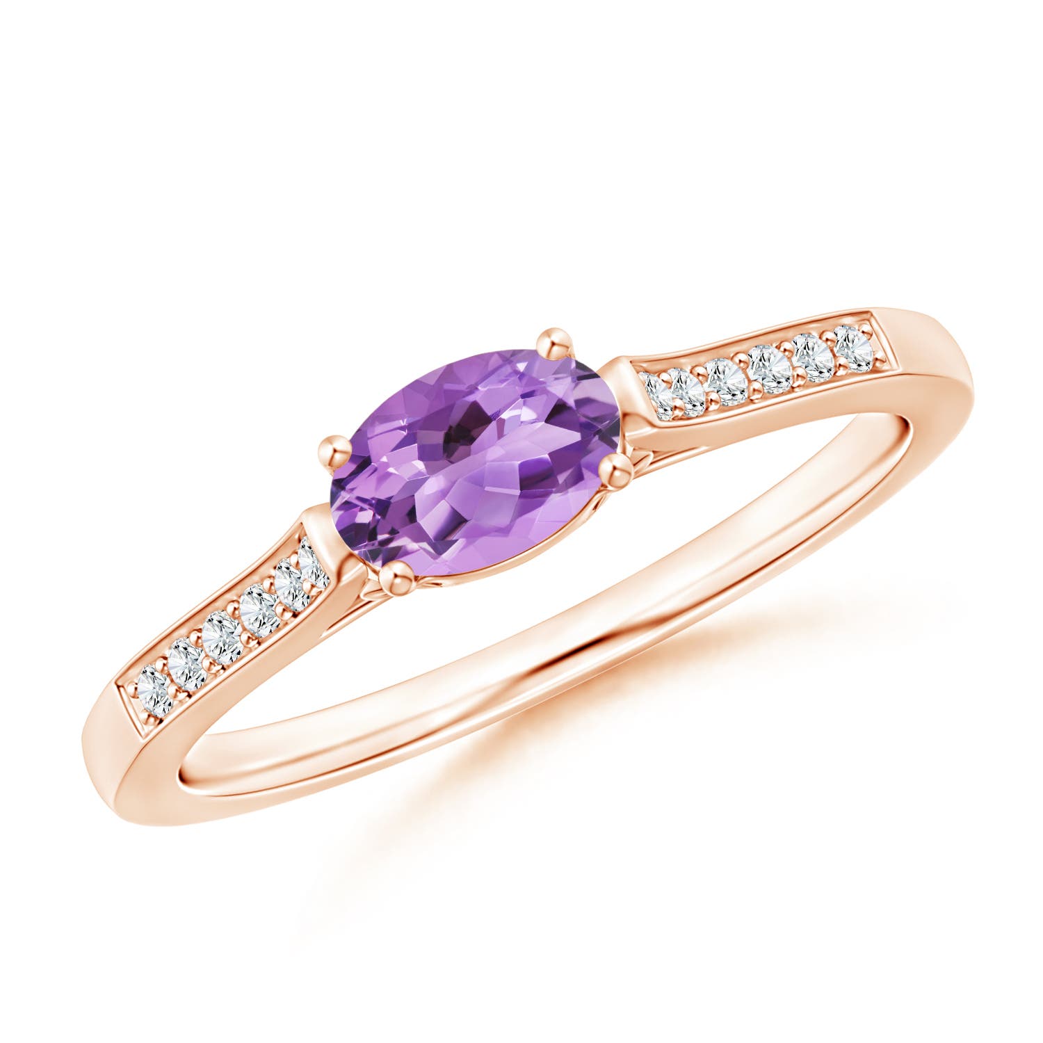 A - Amethyst / 0.5 CT / 14 KT Rose Gold