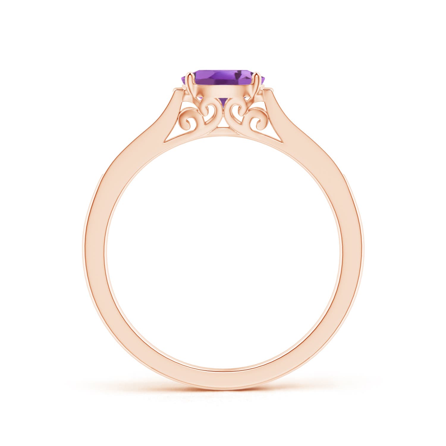 A - Amethyst / 0.5 CT / 14 KT Rose Gold