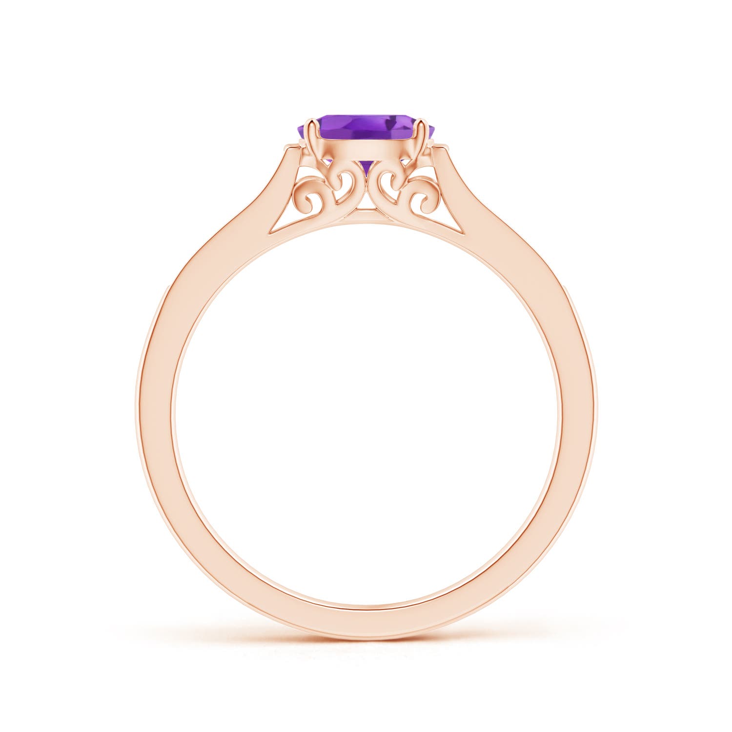 AA - Amethyst / 0.5 CT / 14 KT Rose Gold
