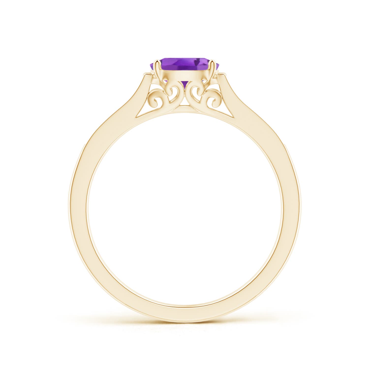 AA - Amethyst / 0.5 CT / 14 KT Yellow Gold