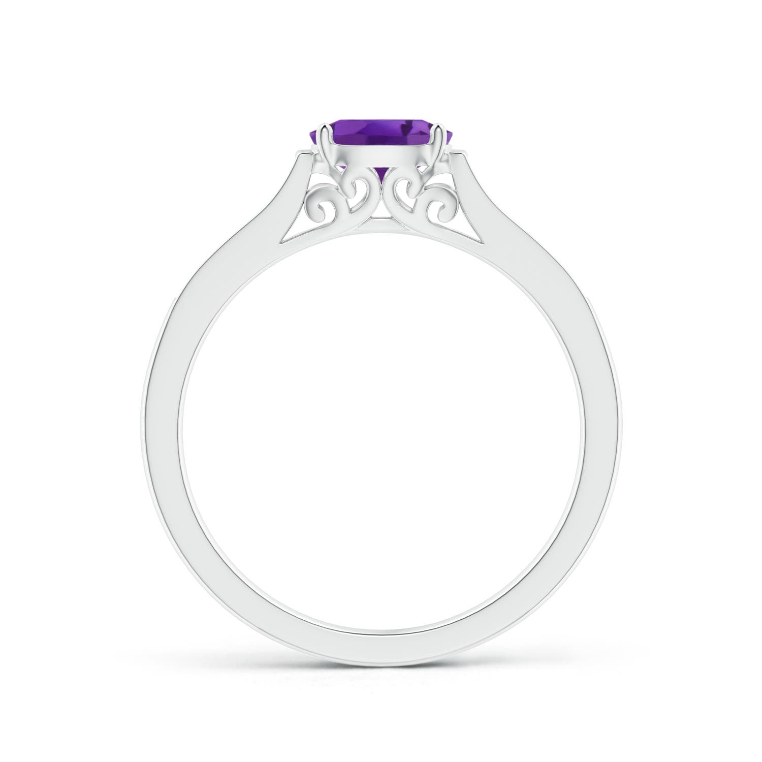 AAA - Amethyst / 0.5 CT / 14 KT White Gold