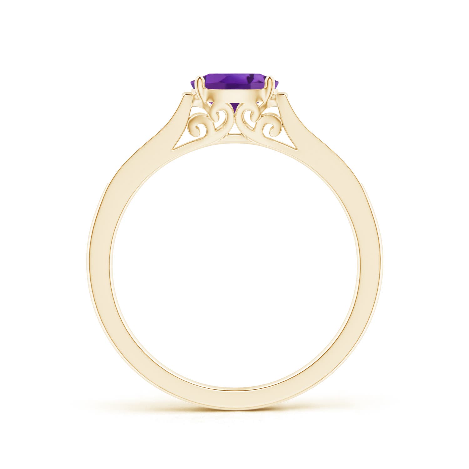 AAA - Amethyst / 0.5 CT / 14 KT Yellow Gold