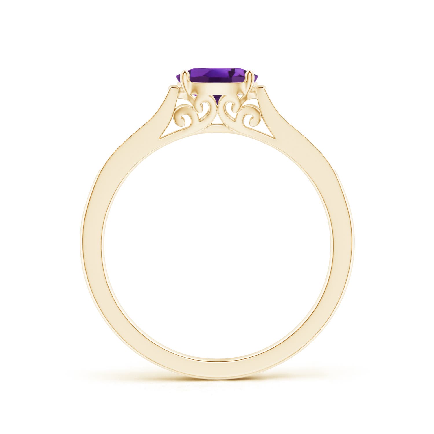 AAAA - Amethyst / 0.5 CT / 14 KT Yellow Gold