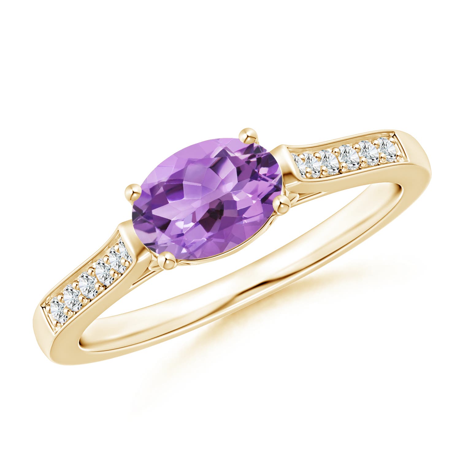 A - Amethyst / 0.82 CT / 14 KT Yellow Gold