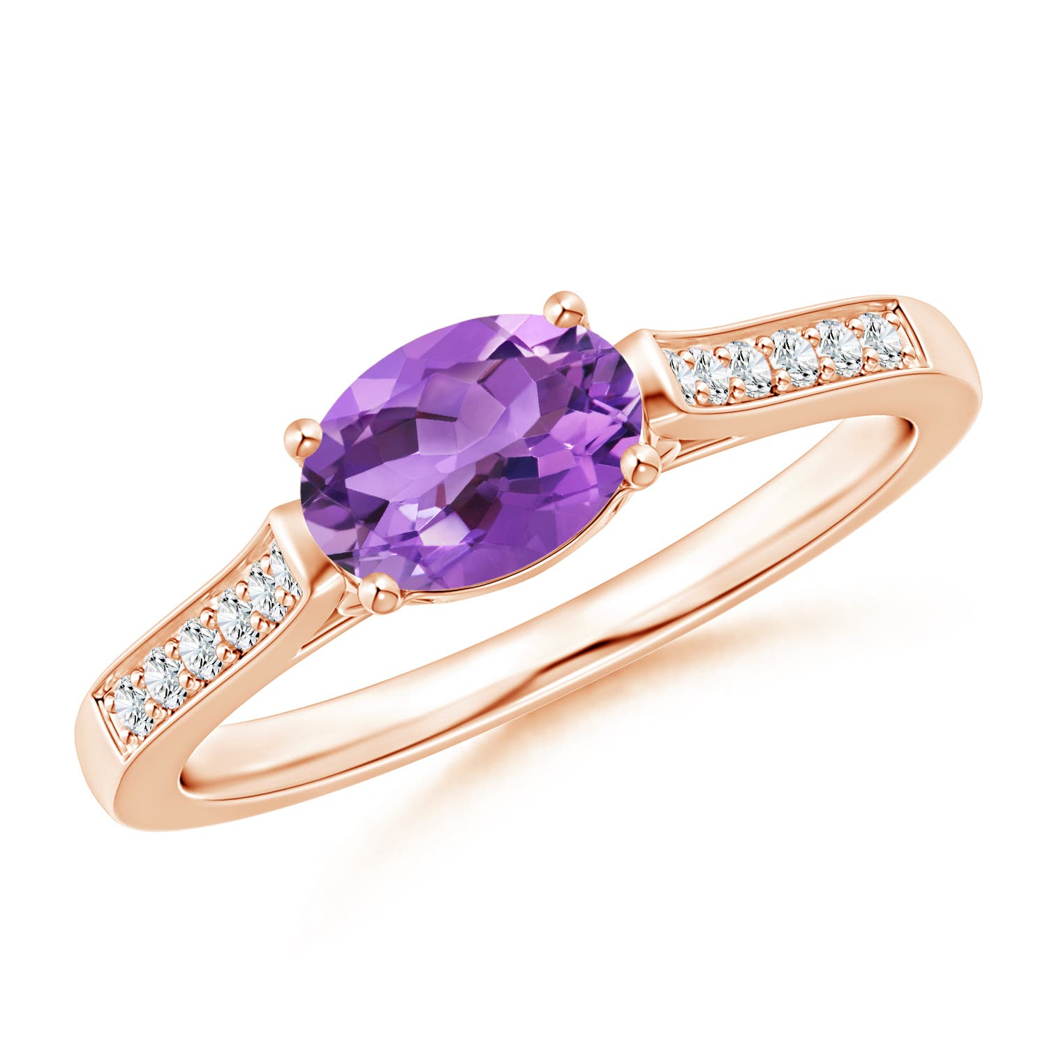 AA - Amethyst / 0.82 CT / 14 KT Rose Gold