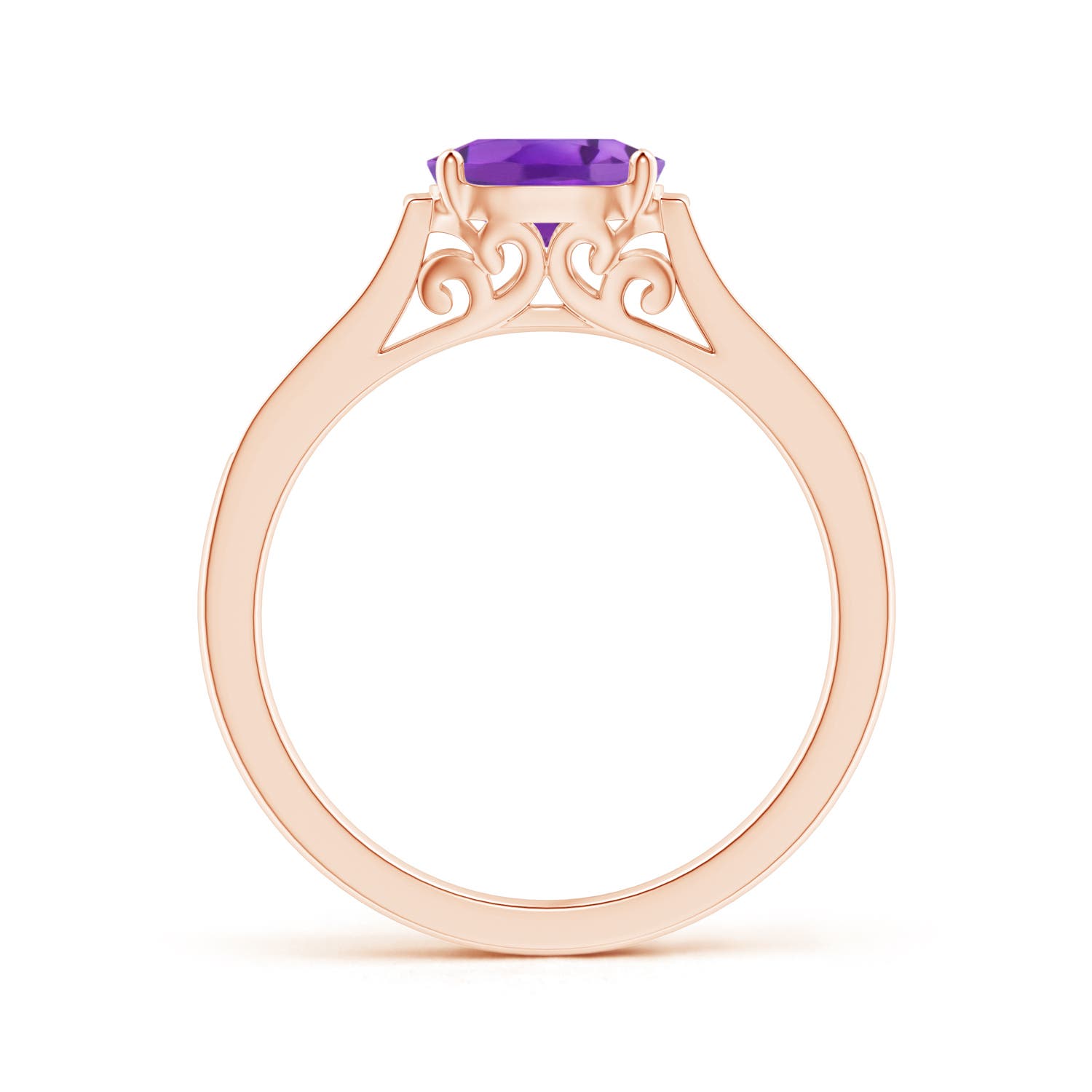 AA - Amethyst / 0.82 CT / 14 KT Rose Gold