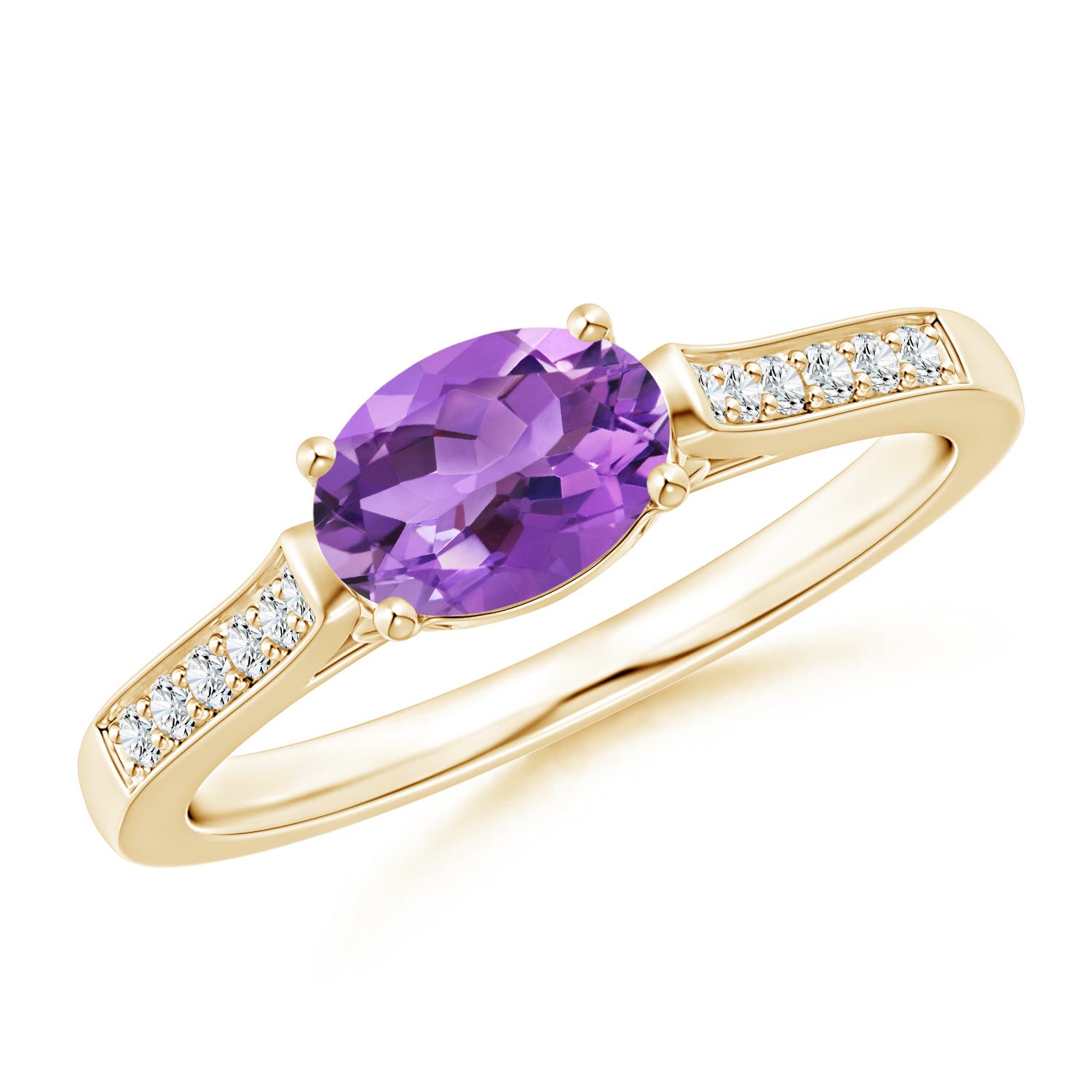 AA - Amethyst / 0.82 CT / 14 KT Yellow Gold