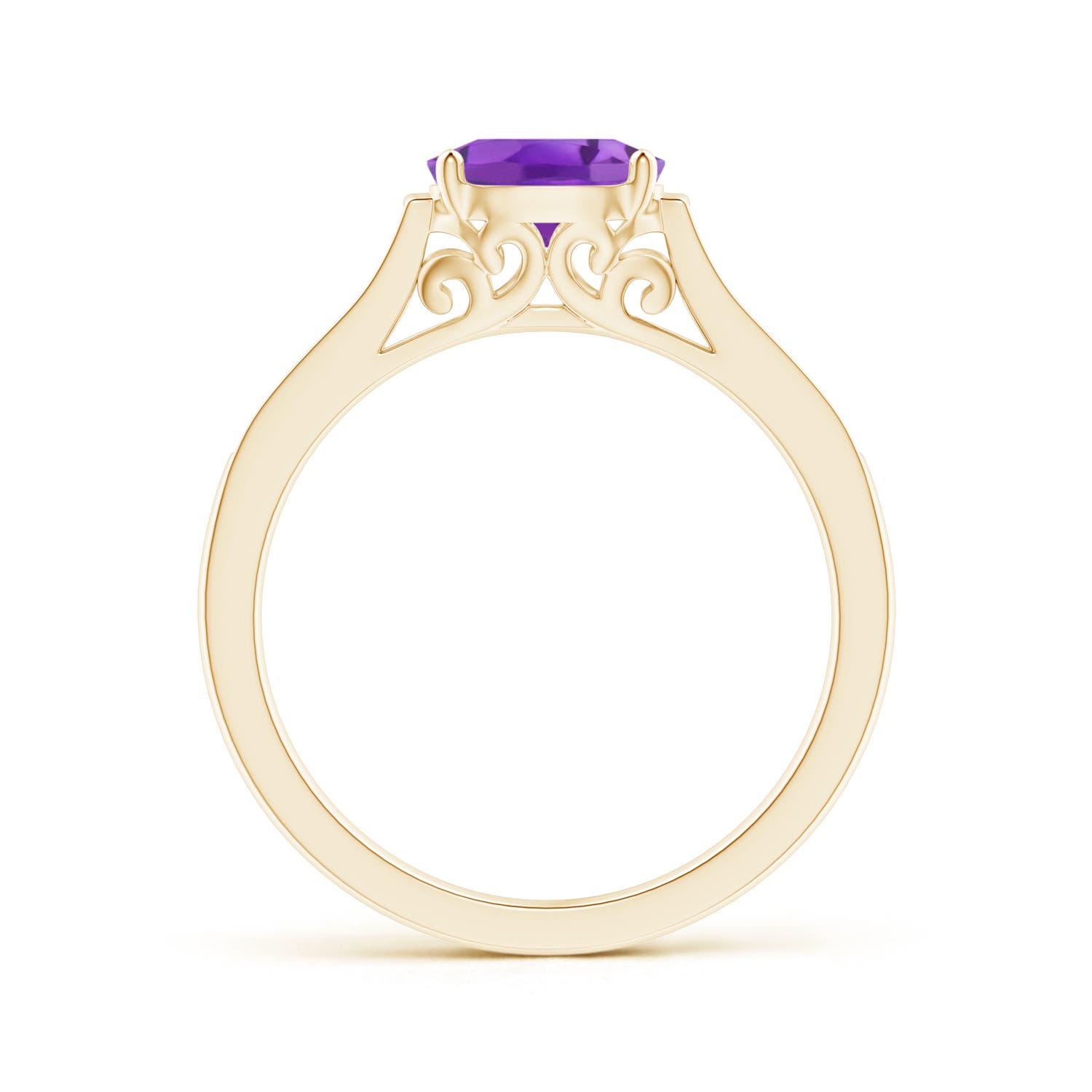 AA - Amethyst / 0.82 CT / 14 KT Yellow Gold