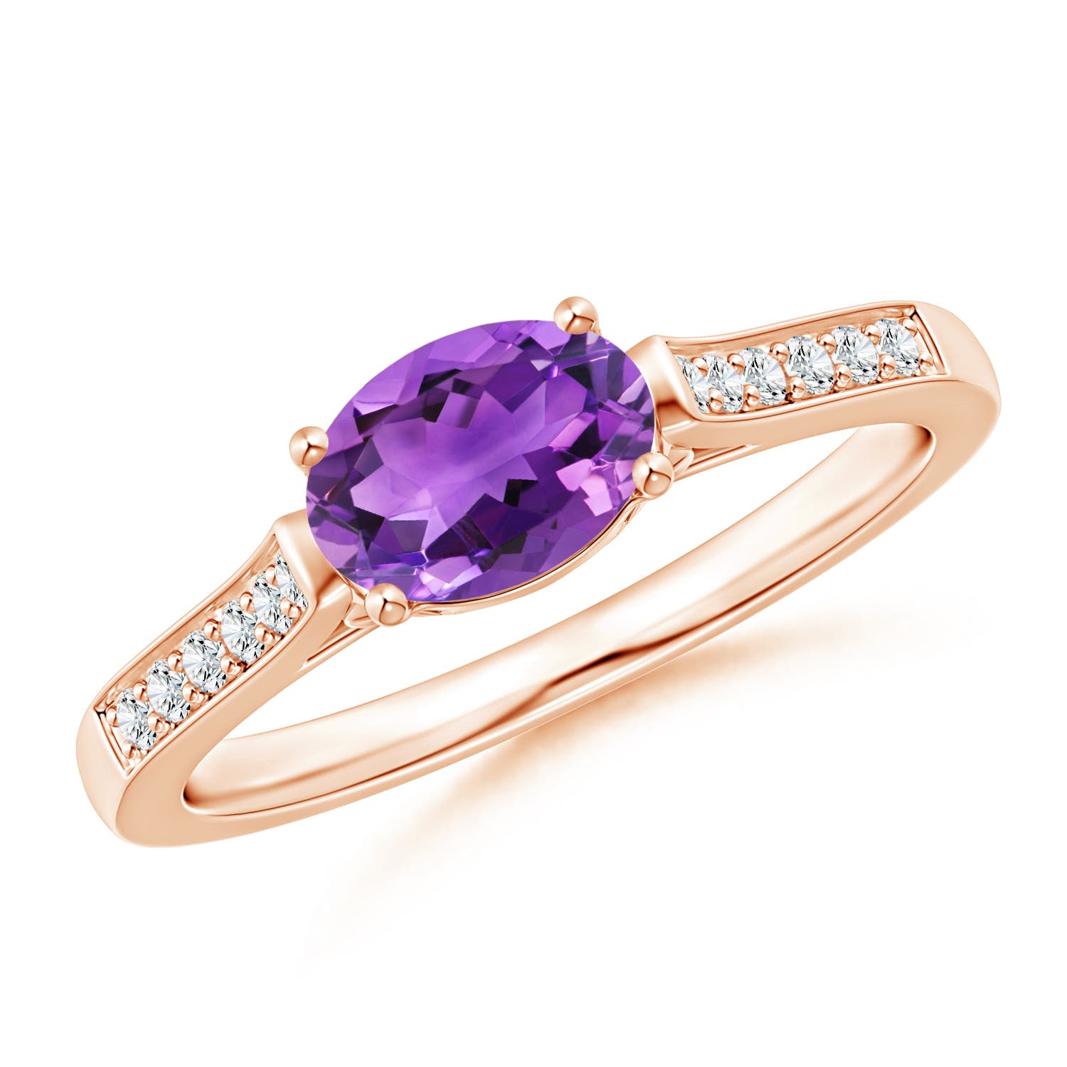 AAA - Amethyst / 0.82 CT / 14 KT Rose Gold