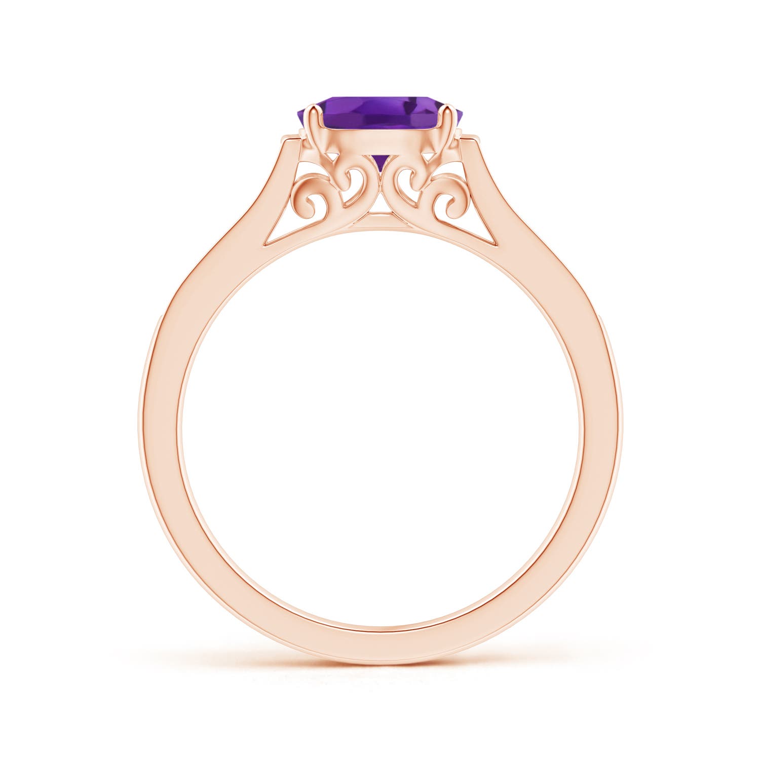 AAA - Amethyst / 0.82 CT / 14 KT Rose Gold