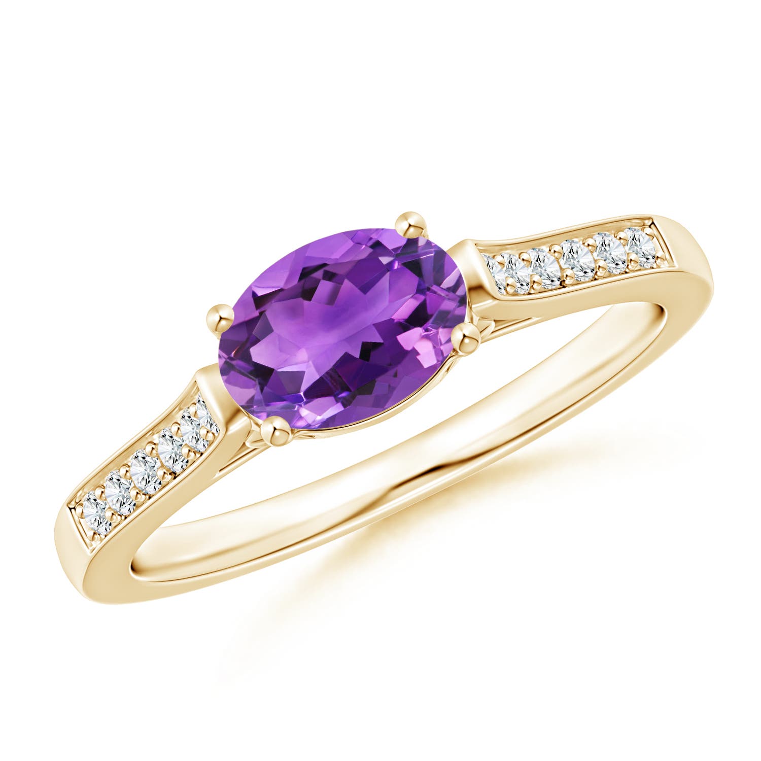 AAA - Amethyst / 0.82 CT / 14 KT Yellow Gold