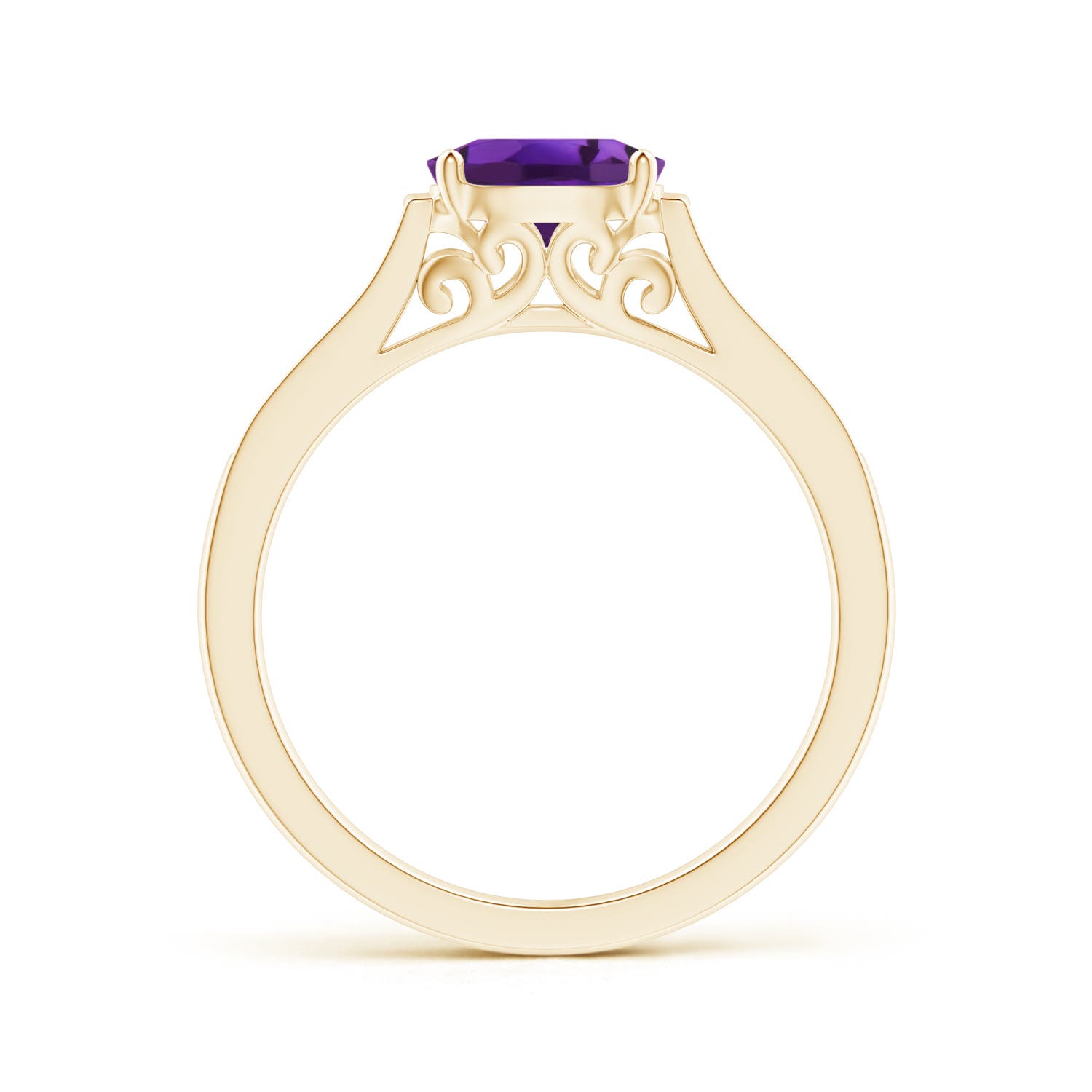 AAAA - Amethyst / 0.82 CT / 14 KT Yellow Gold