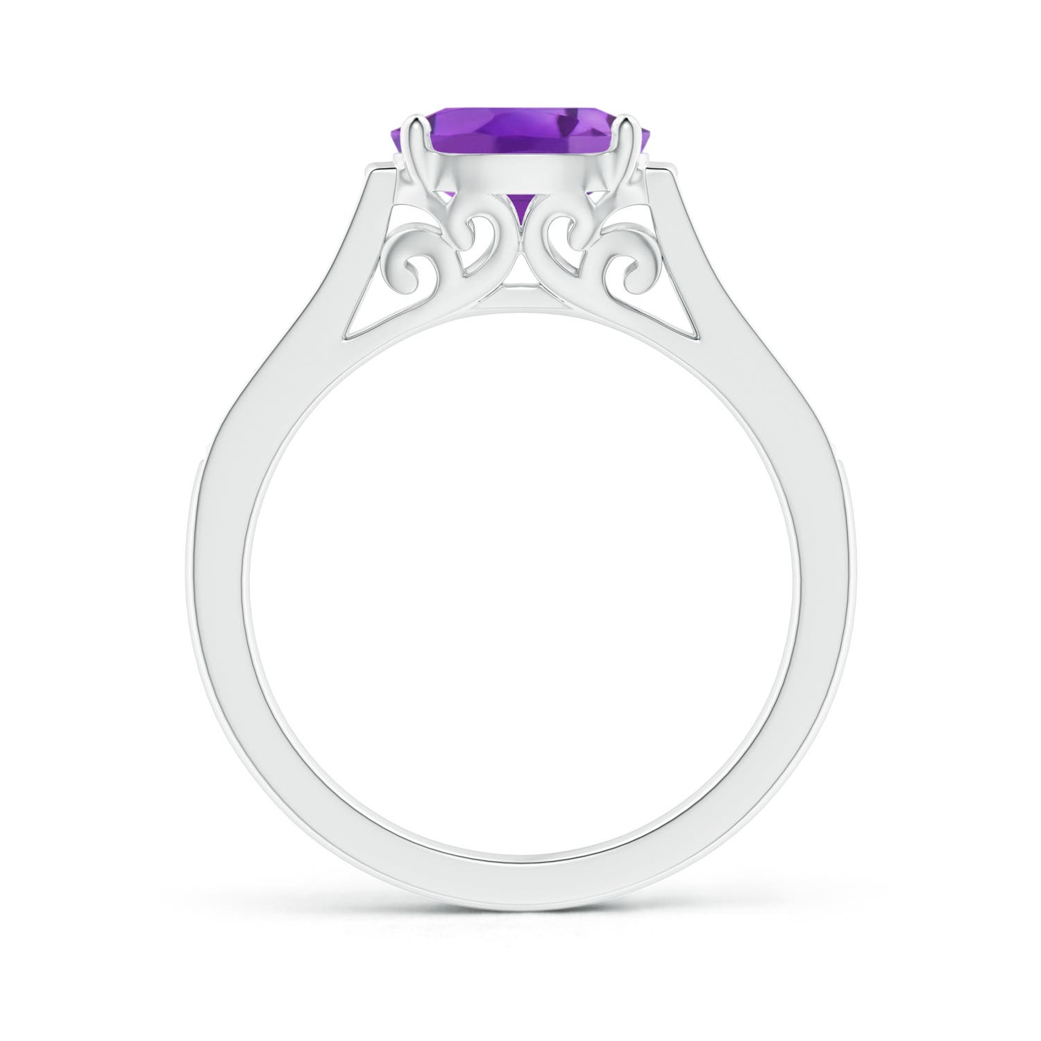 AA - Amethyst / 1.29 CT / 14 KT White Gold